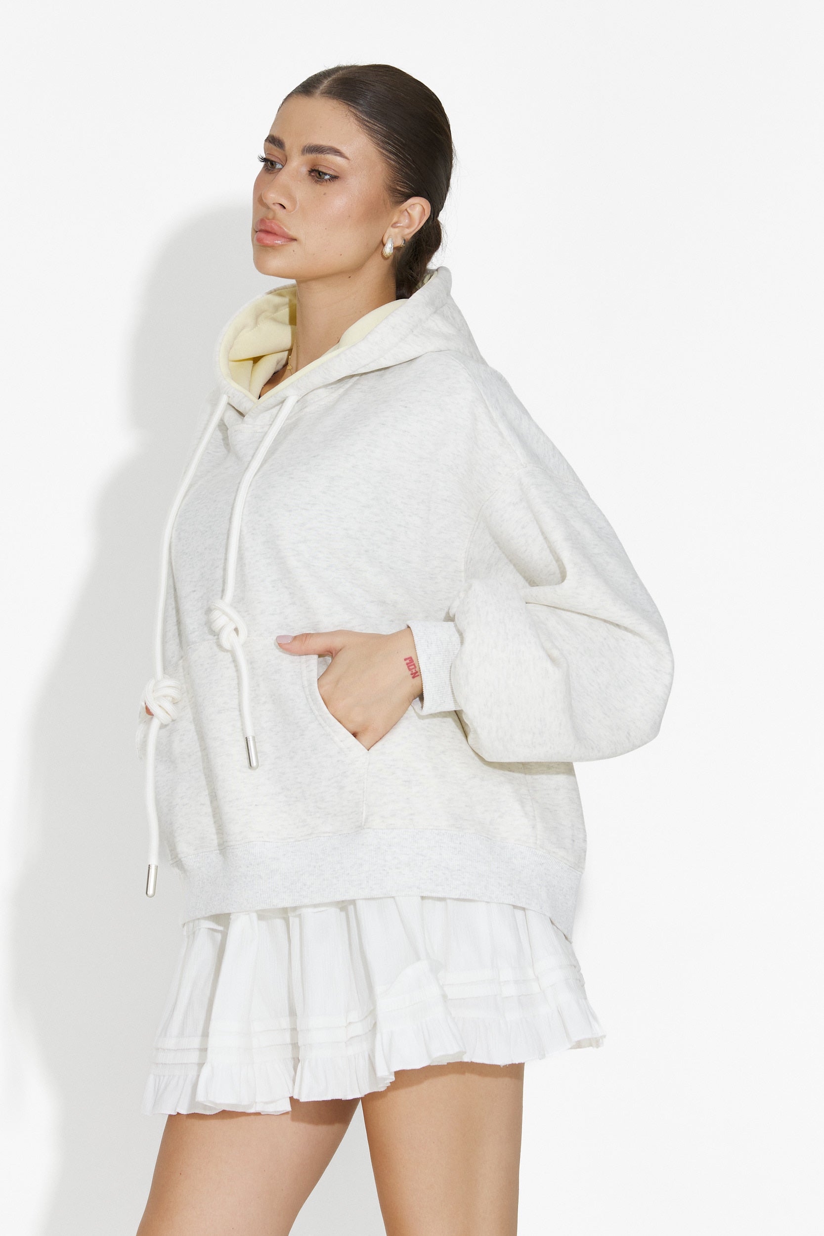 Fusta dama casual alba Sinoma Bogas