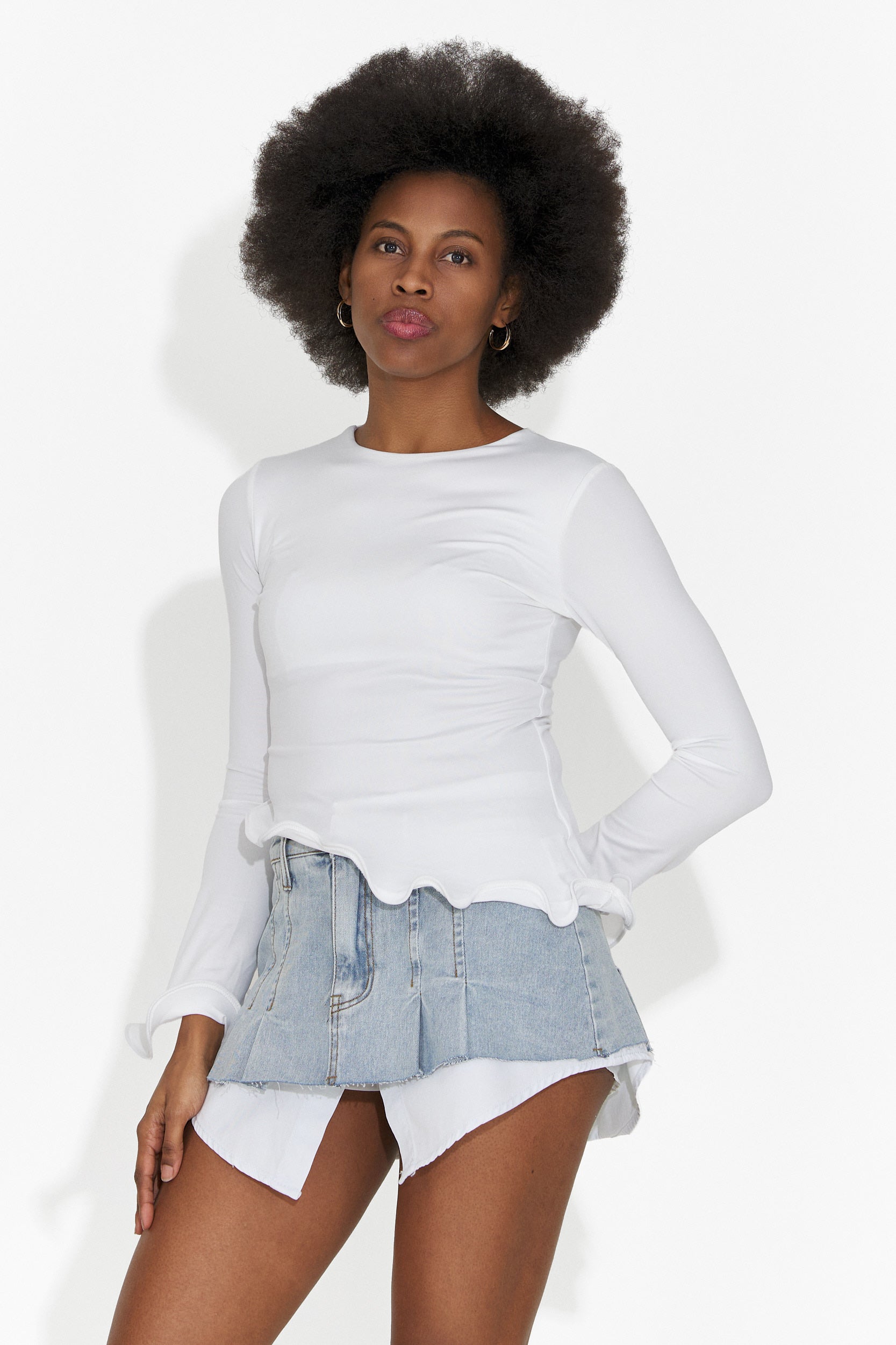 Fusta dama casual bleu Iustina Bogas