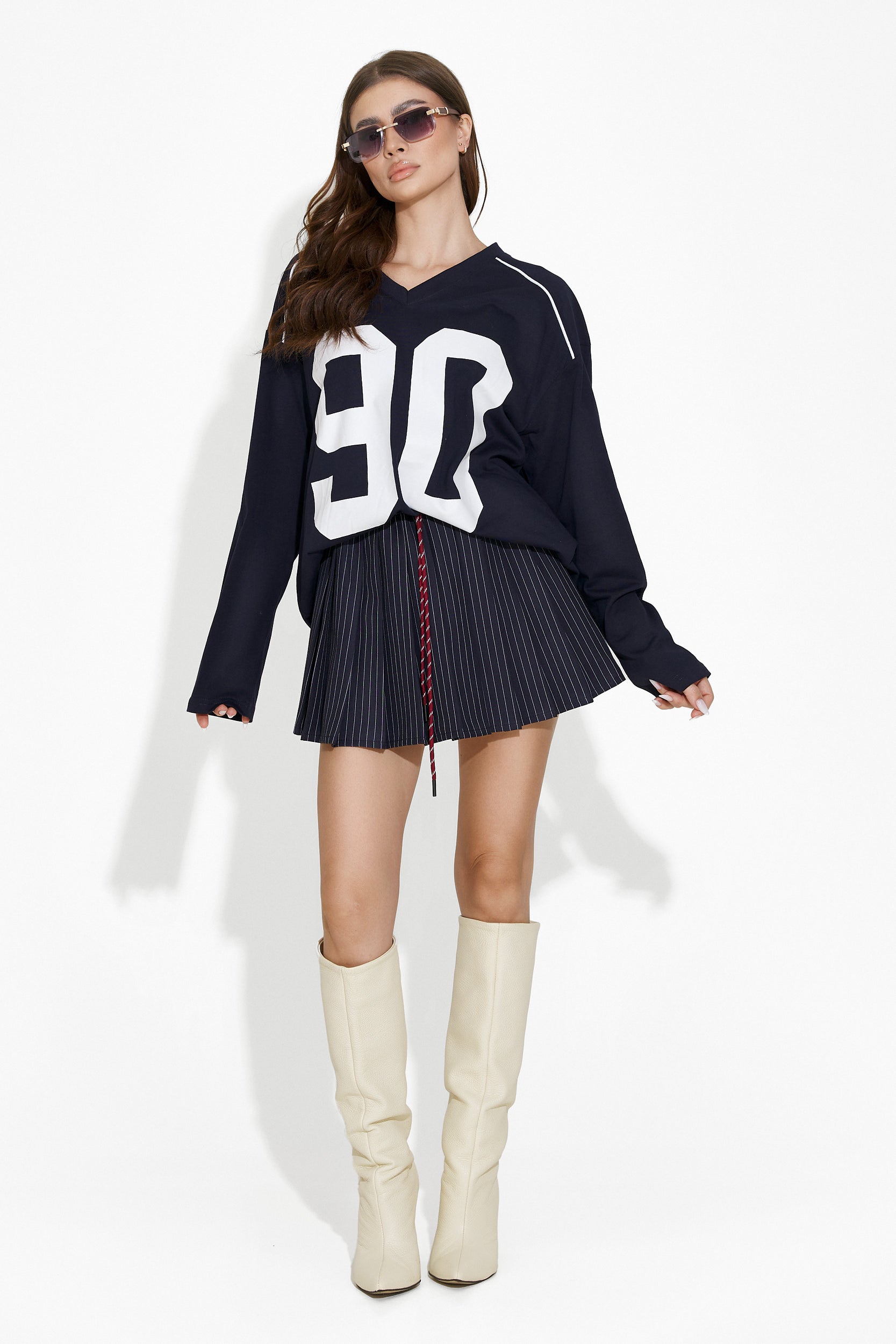 Fusta dama casual bleumarin Claudie Bogas