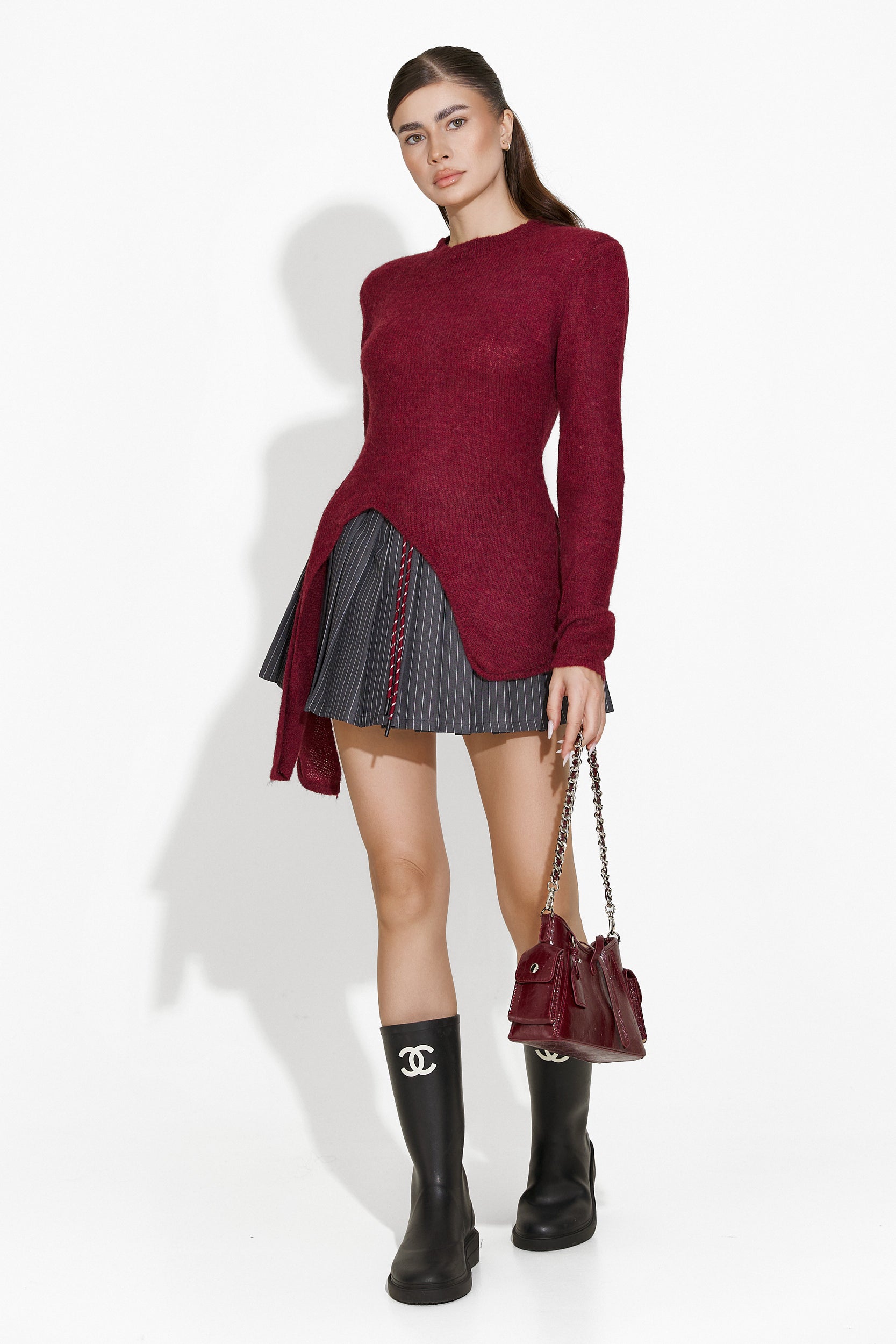 Fusta dama casual gri Claudie Bogas