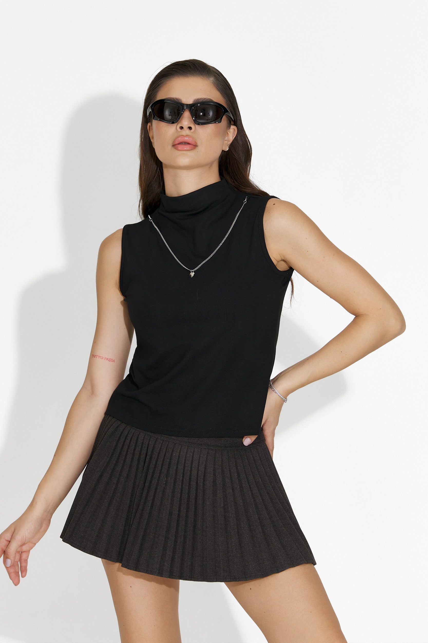 Nivara Bogas Casual Grey Ladies Skirt