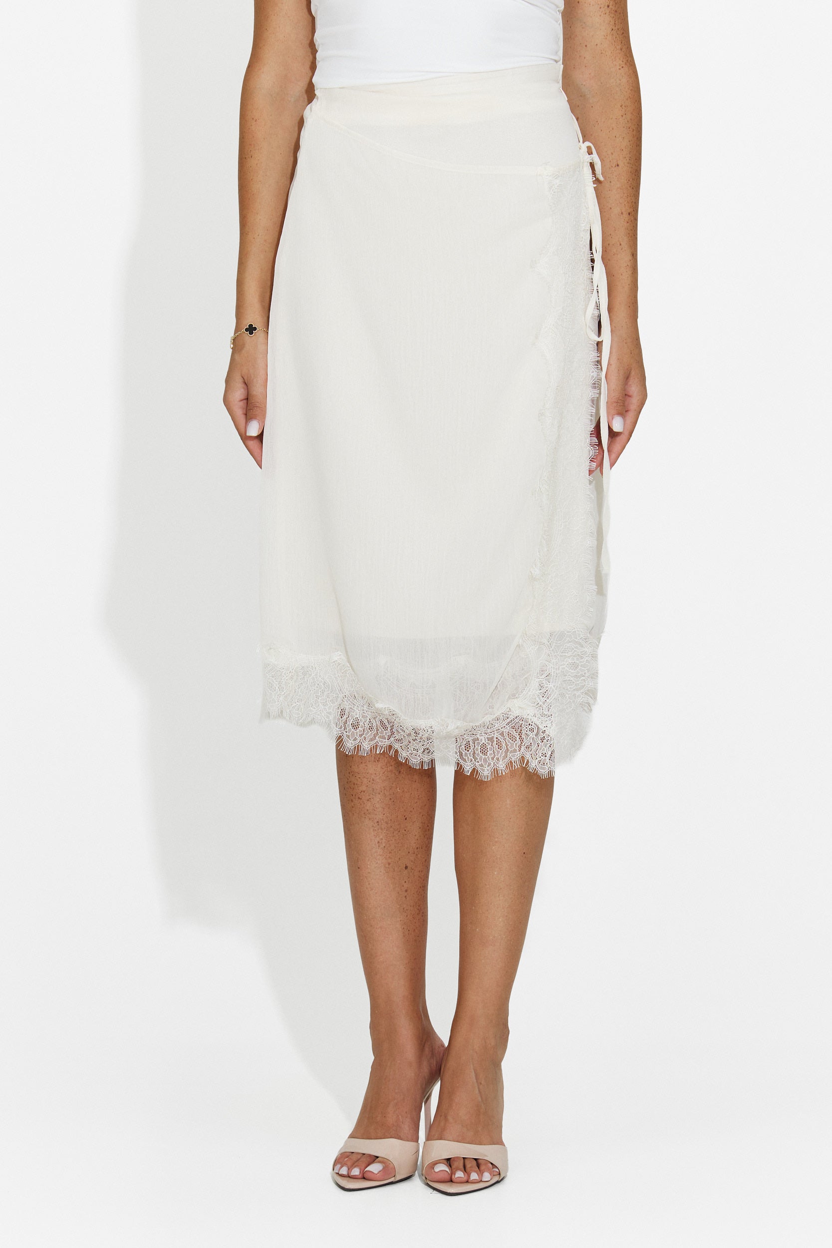 Fusta dama eleganta bej Byshop Bogas