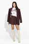 Fusta dama eleganta burgundy Tanasie Bogas
