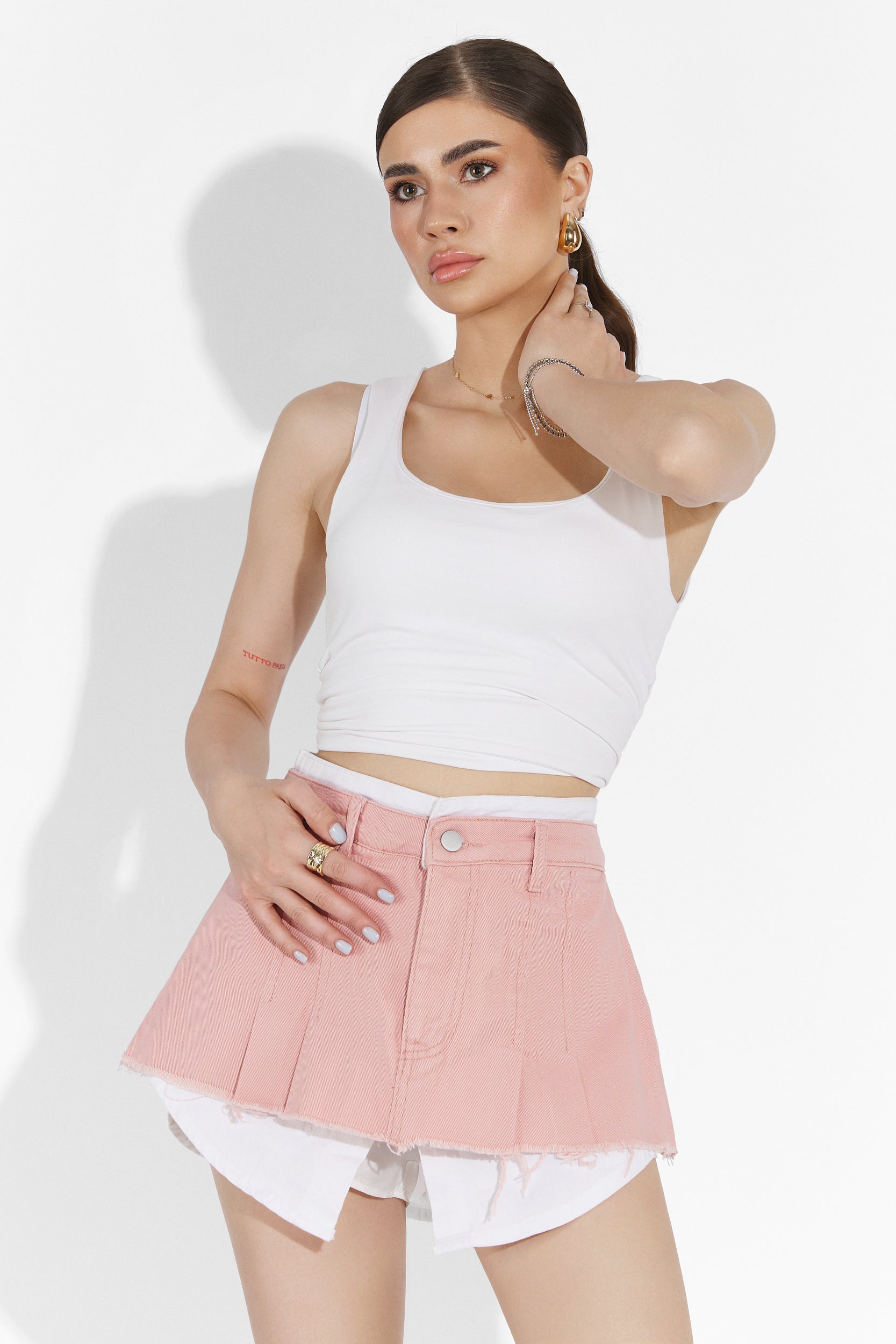 Fusta pantalon casual roz Olsen Bogas