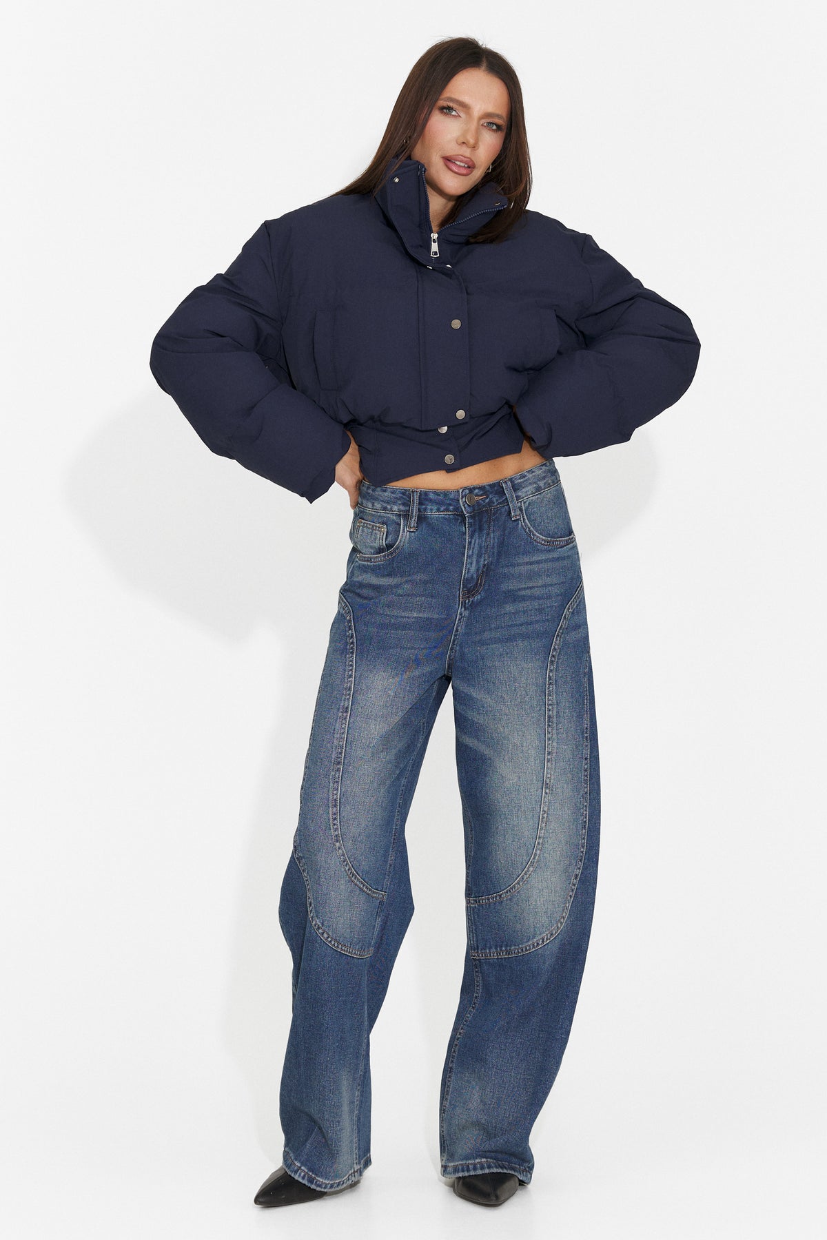 Geaca casual bleumarin Briouna Bogas