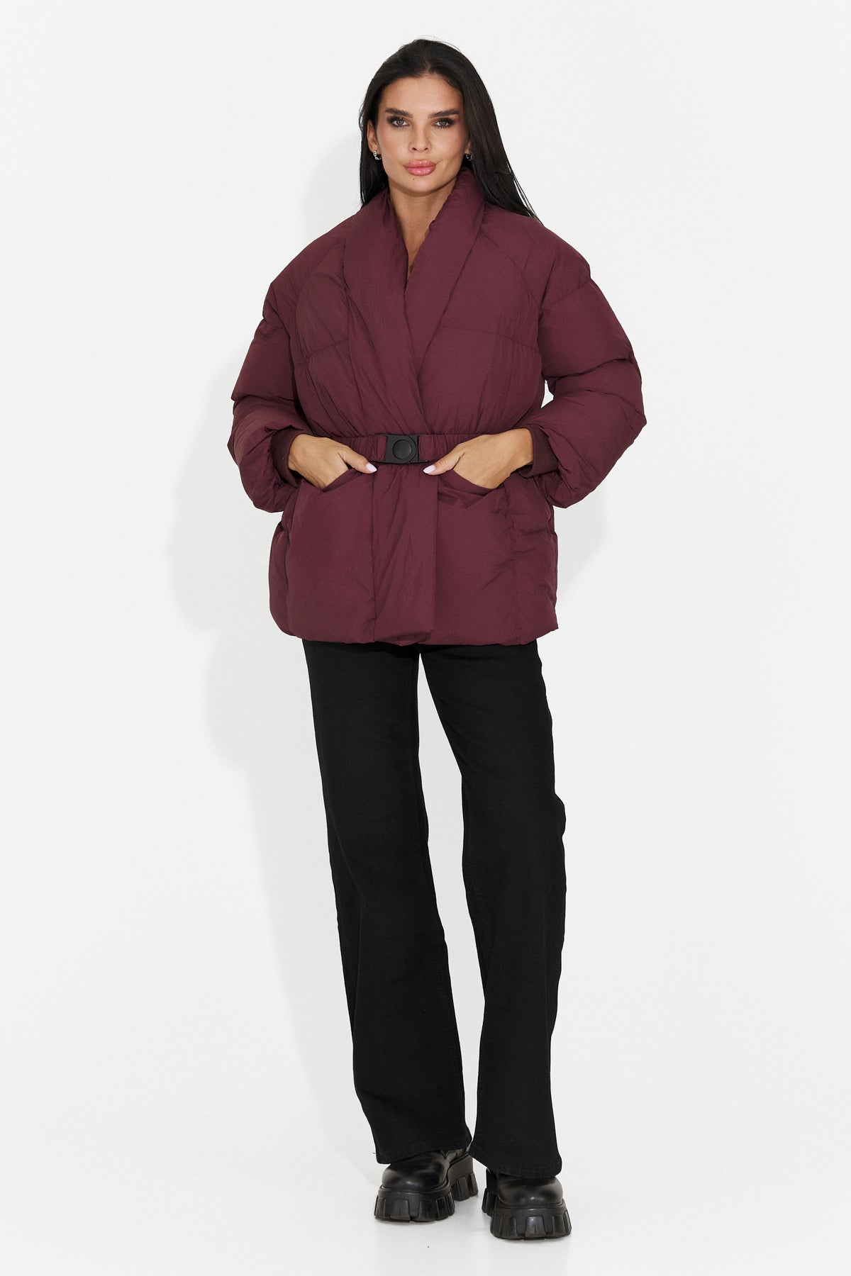 Geaca casual Burgundy Butialia Bogas