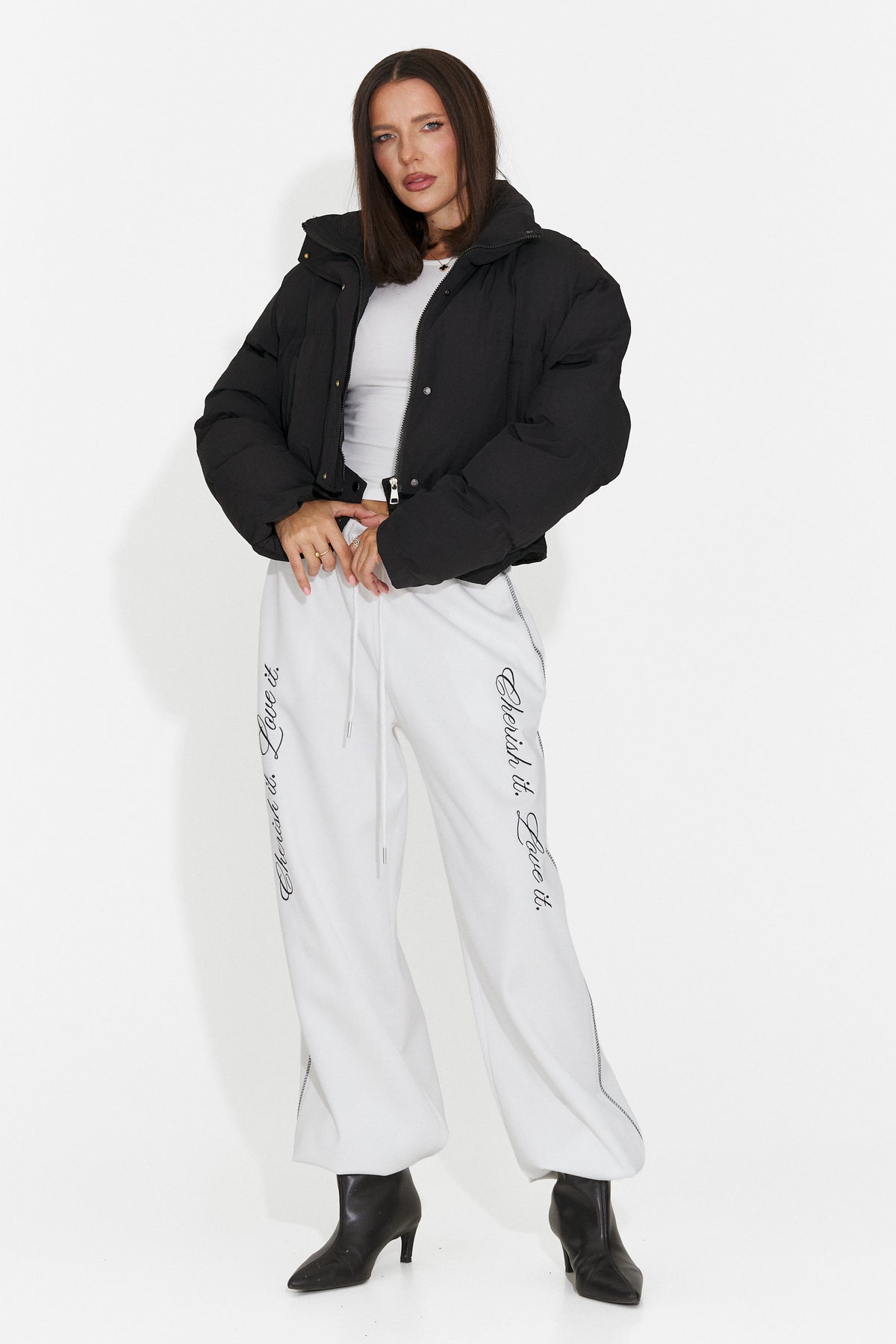Geaca casual neagra Briouna Bogas