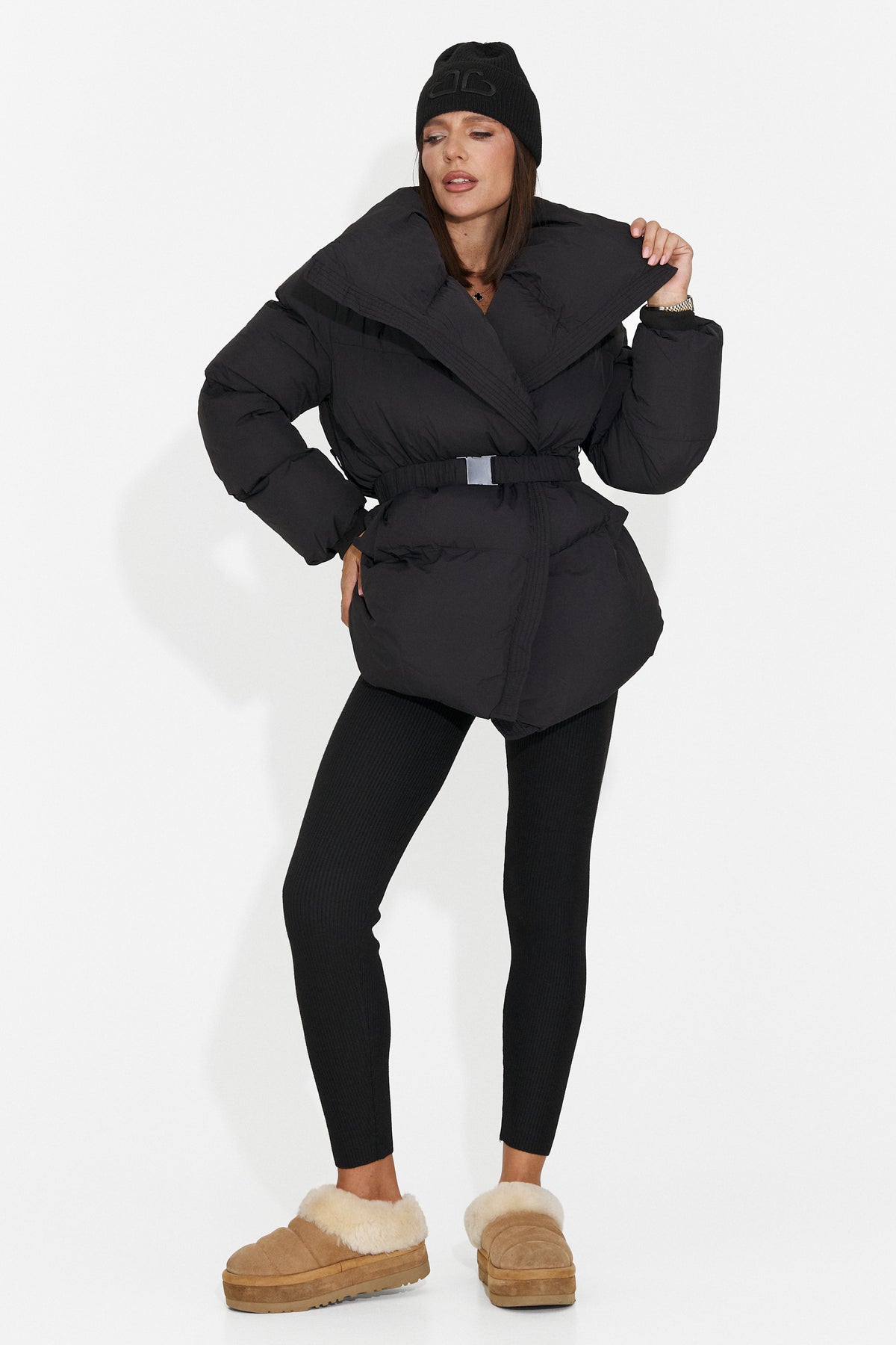 Geaca casual neagra Ranoueria Bogas