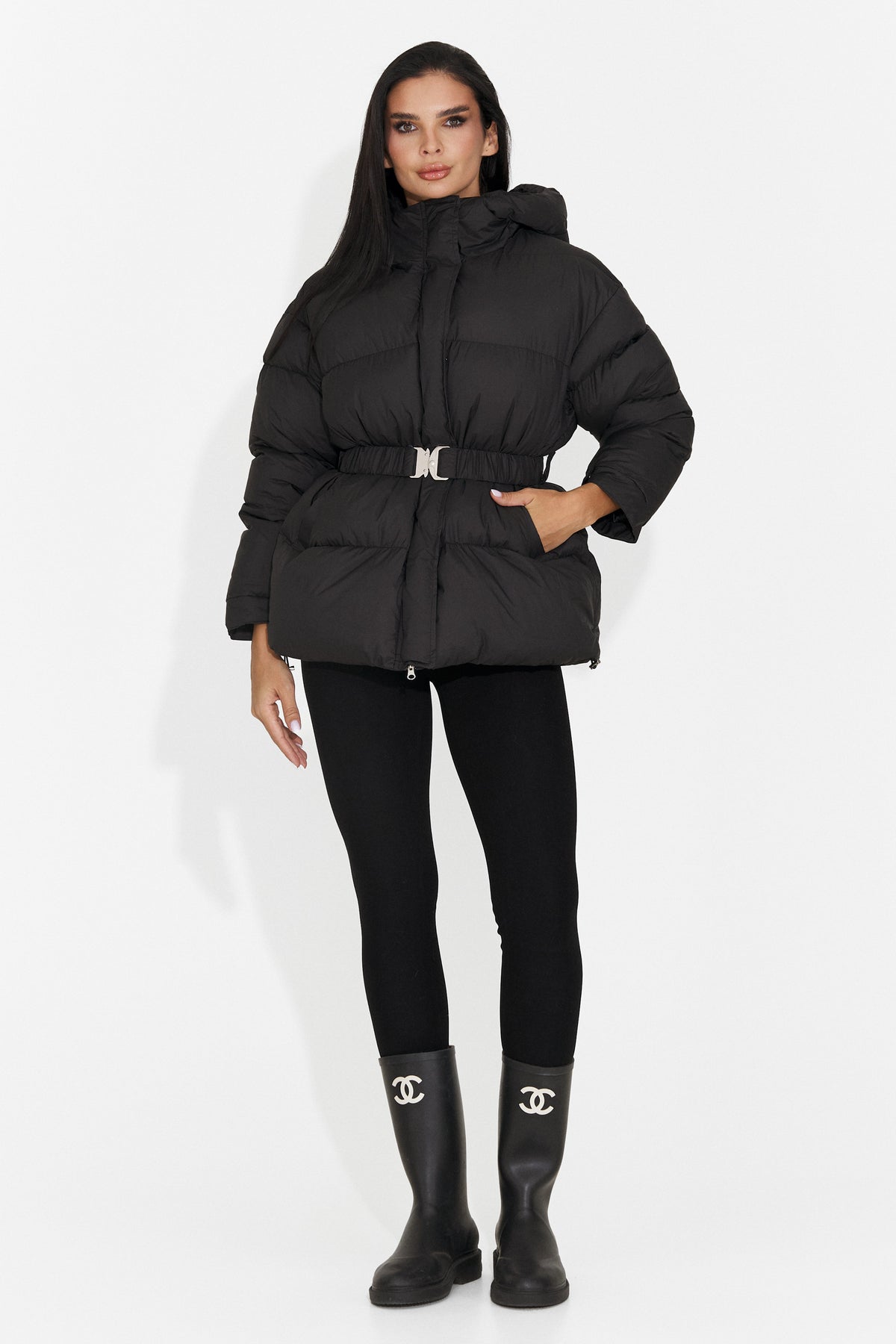 Geaca casual neagra Soloveyeria Bogas
