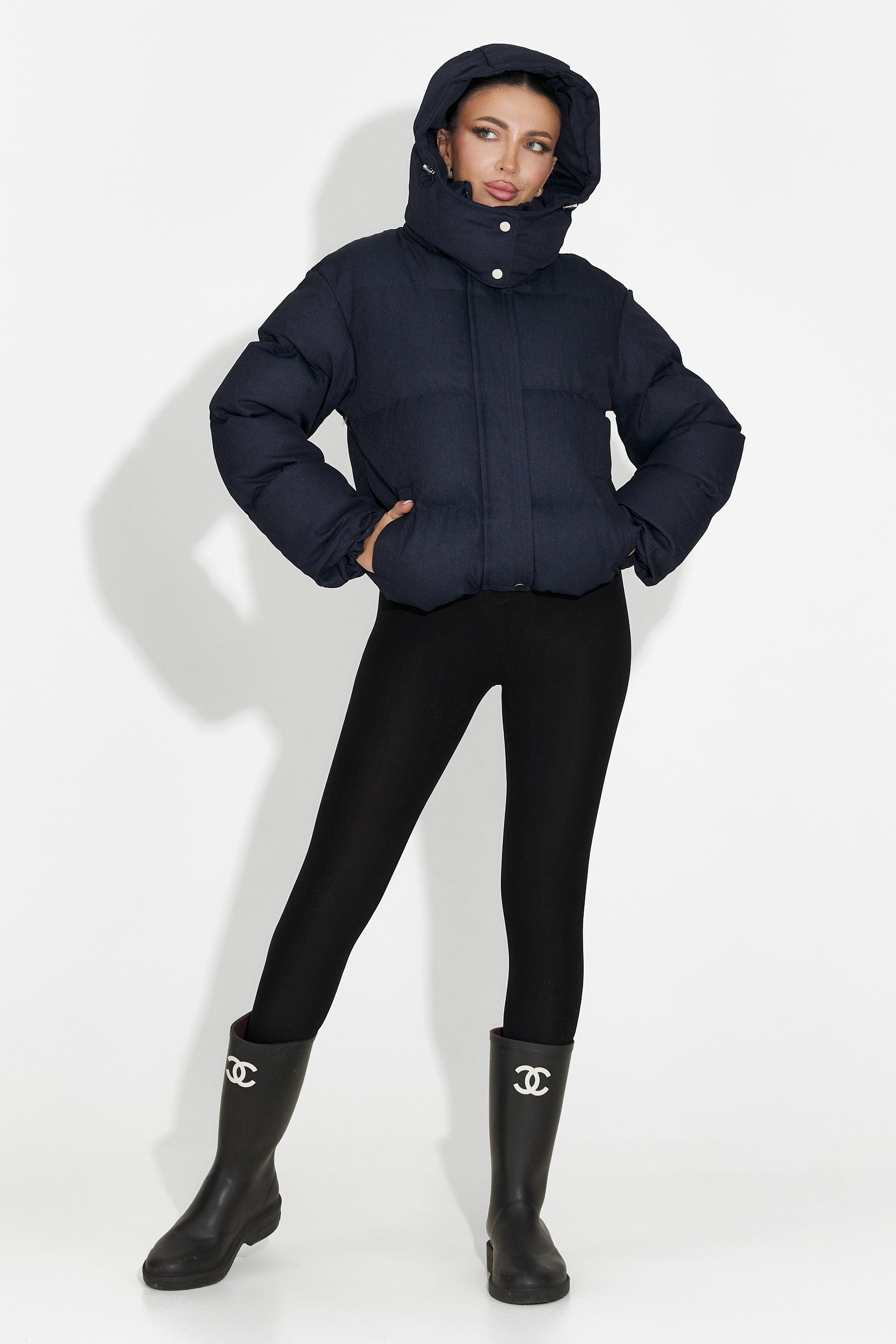 Luisana Bogas Navy Blue Casual Women's Jacket