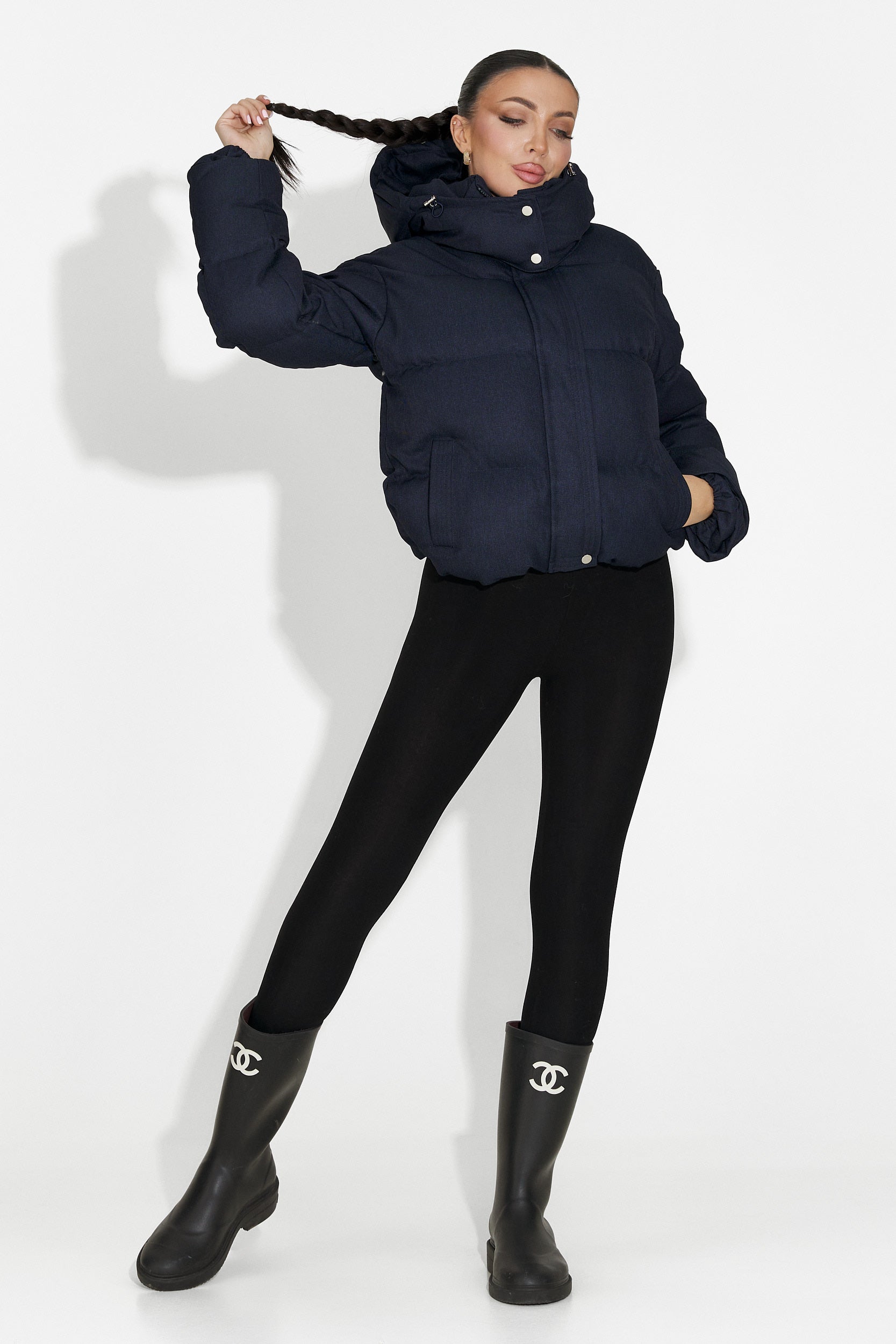 Luisana Bogas Navy Blue Casual Women's Jacket