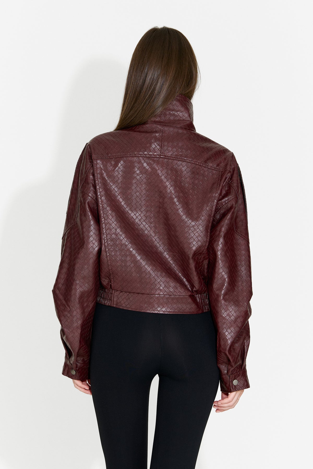 Geaca dama casual burgundy Gruroyena Bogas