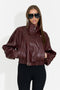 Geaca dama casual burgundy Gruroyena Bogas