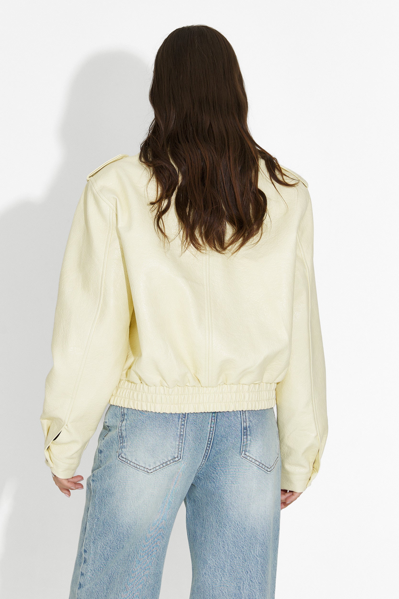 Geaca dama casual galbena Lionia Bogas