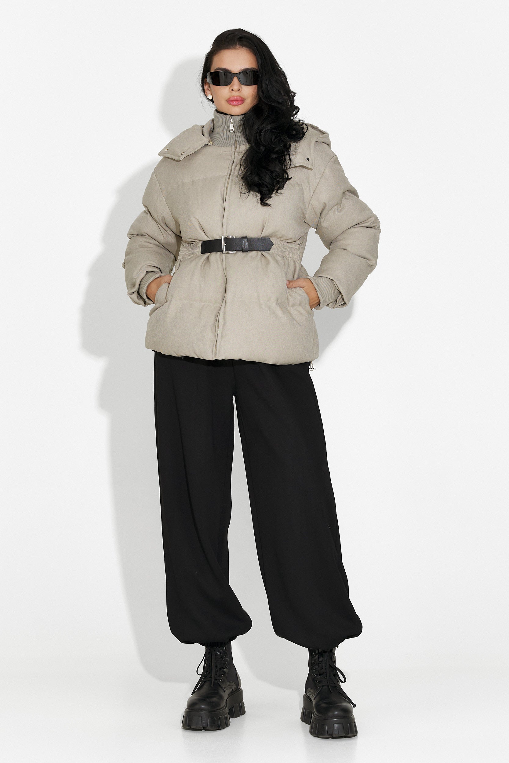 Geaca dama casual grej Savrina Bogas