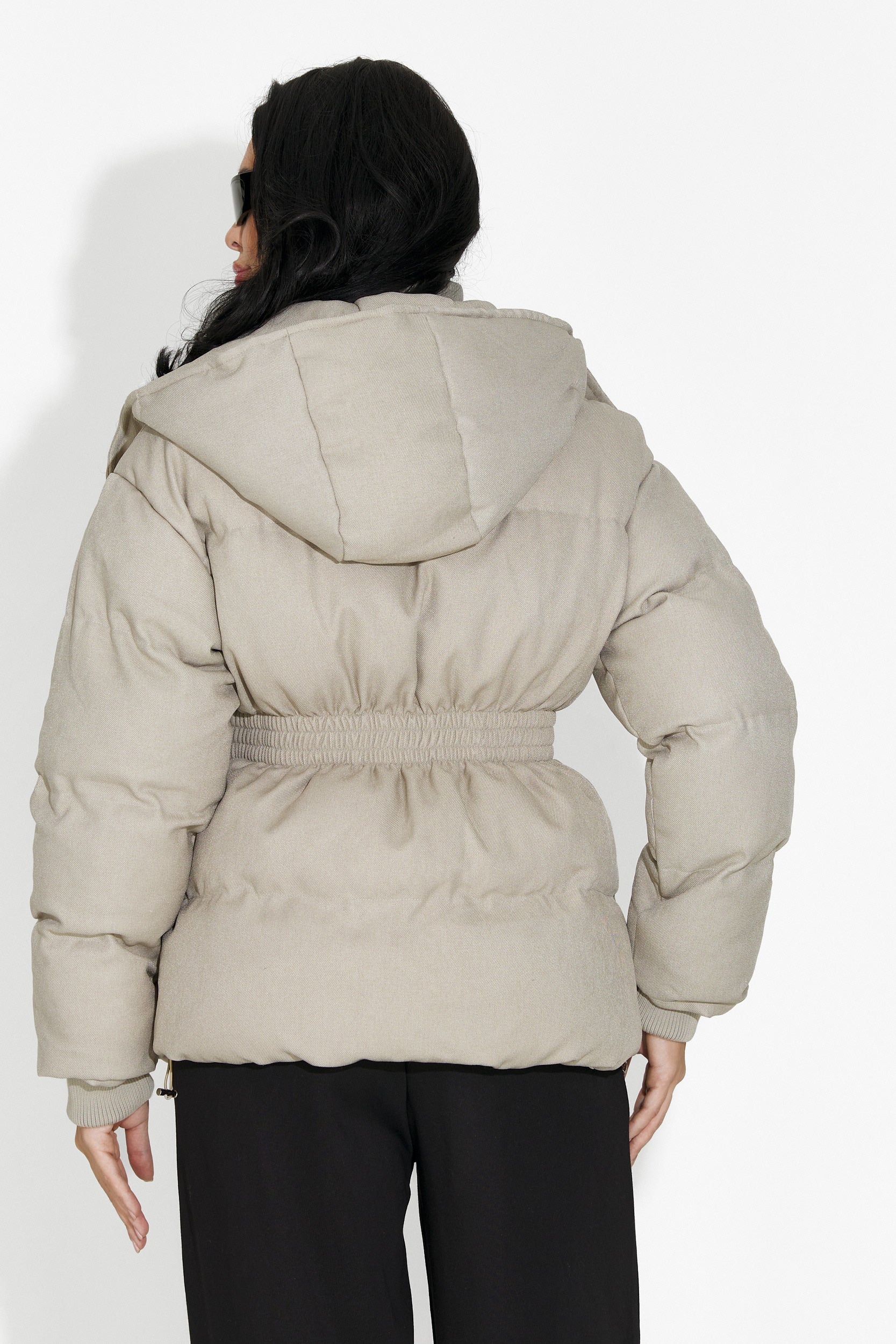 Geaca dama casual grej Savrina Bogas