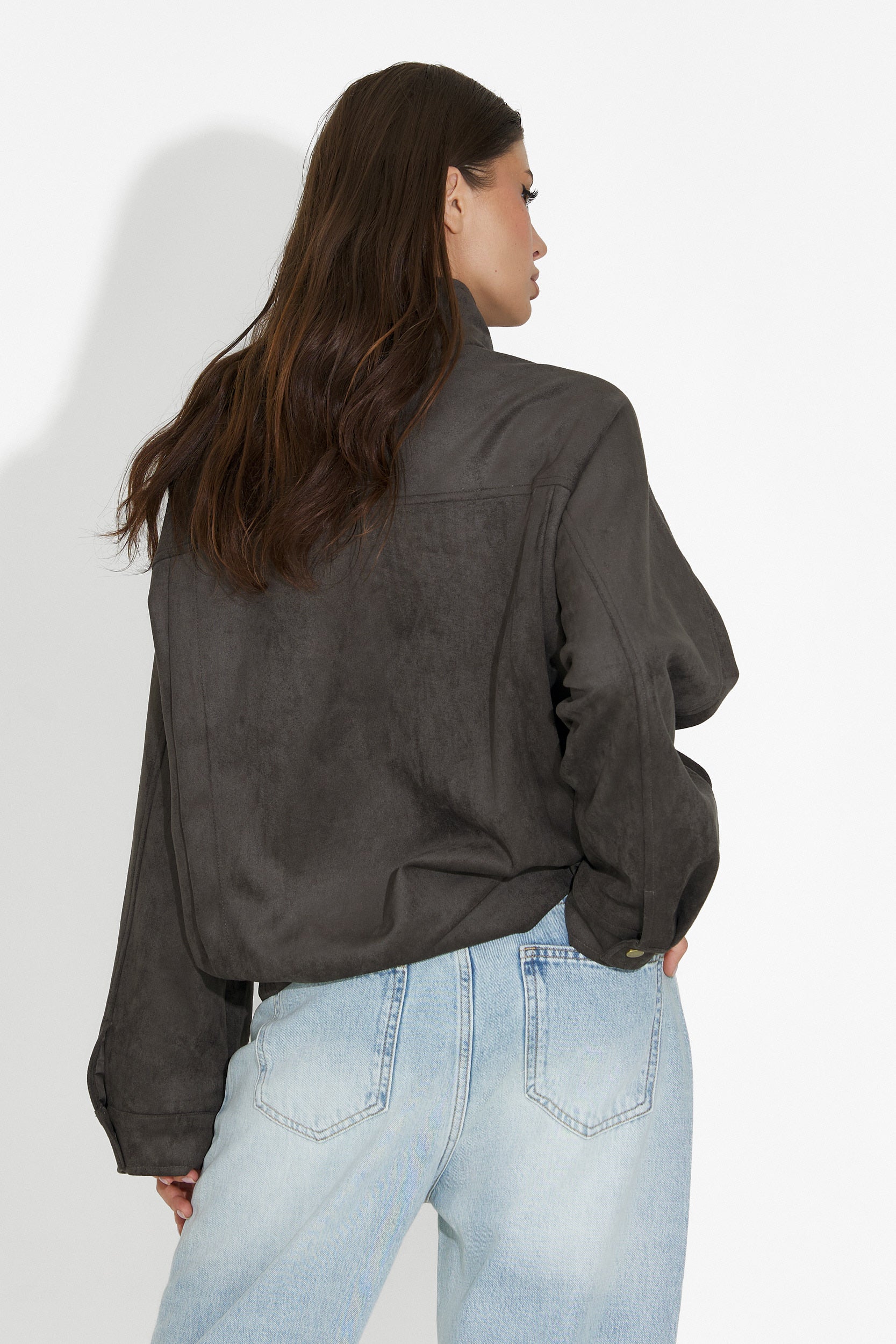 Geaca dama casual gri Ismoria Bogas