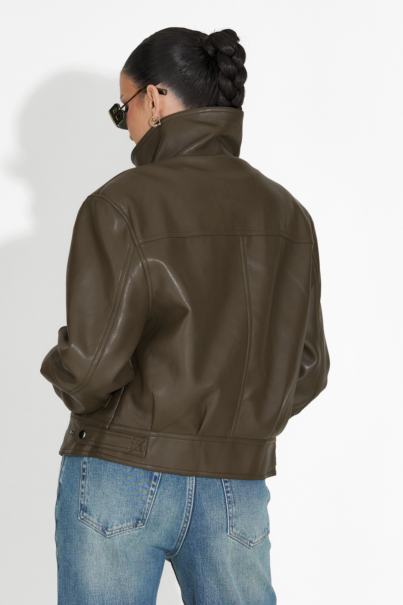 Geaca dama casual kaki Giselia Bogas