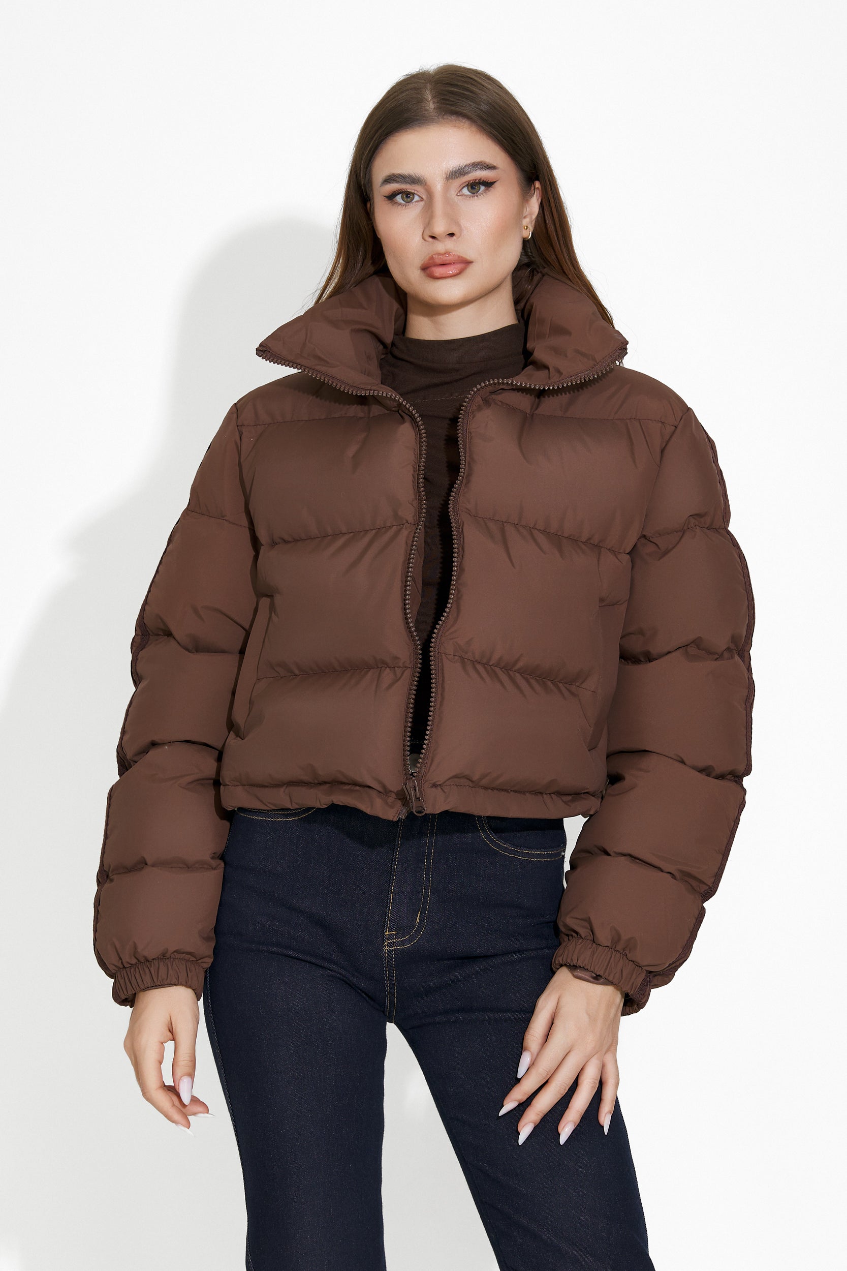 Dalinda Bogas brown casual women's jacket