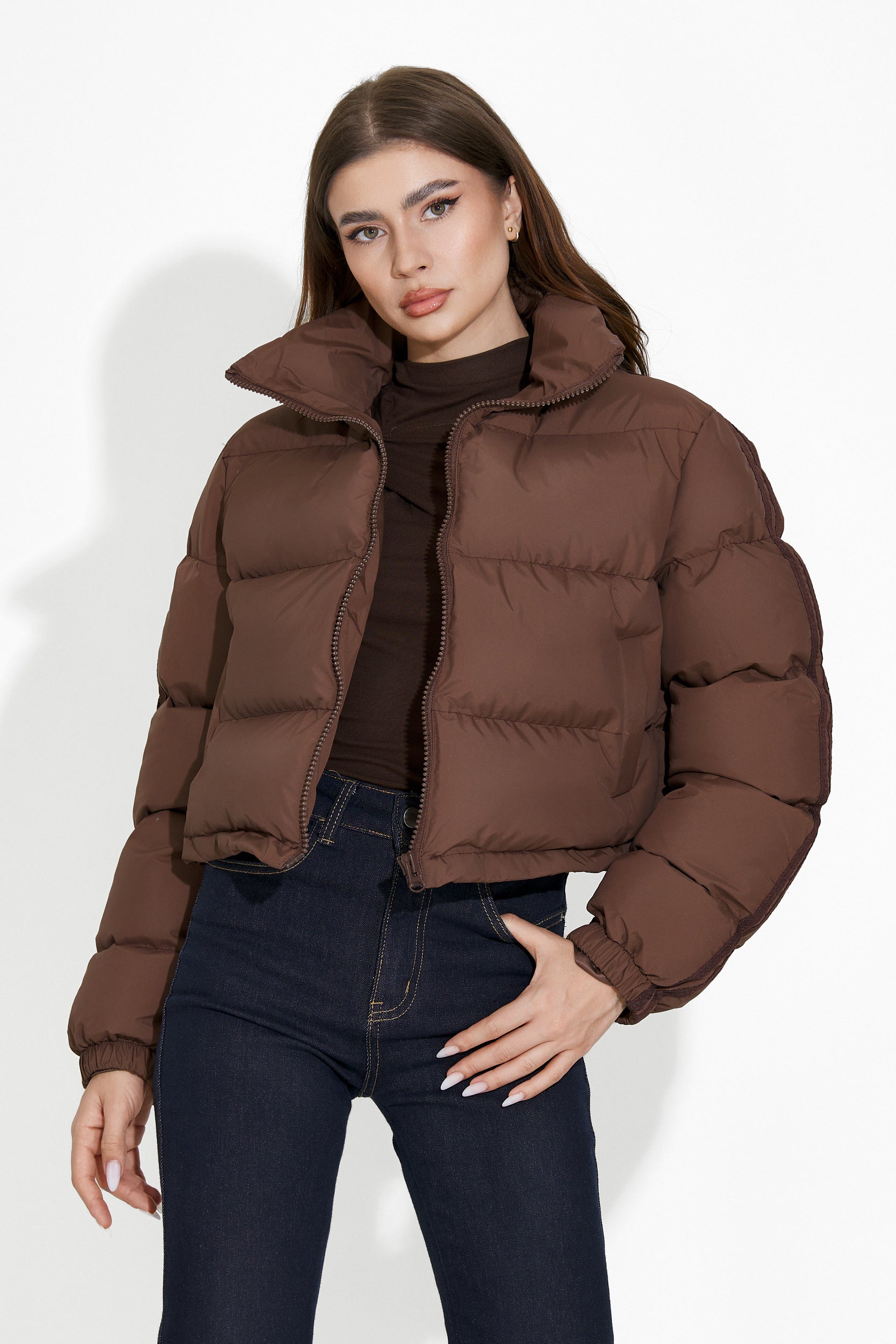 Dalinda Bogas brown casual women's jacket