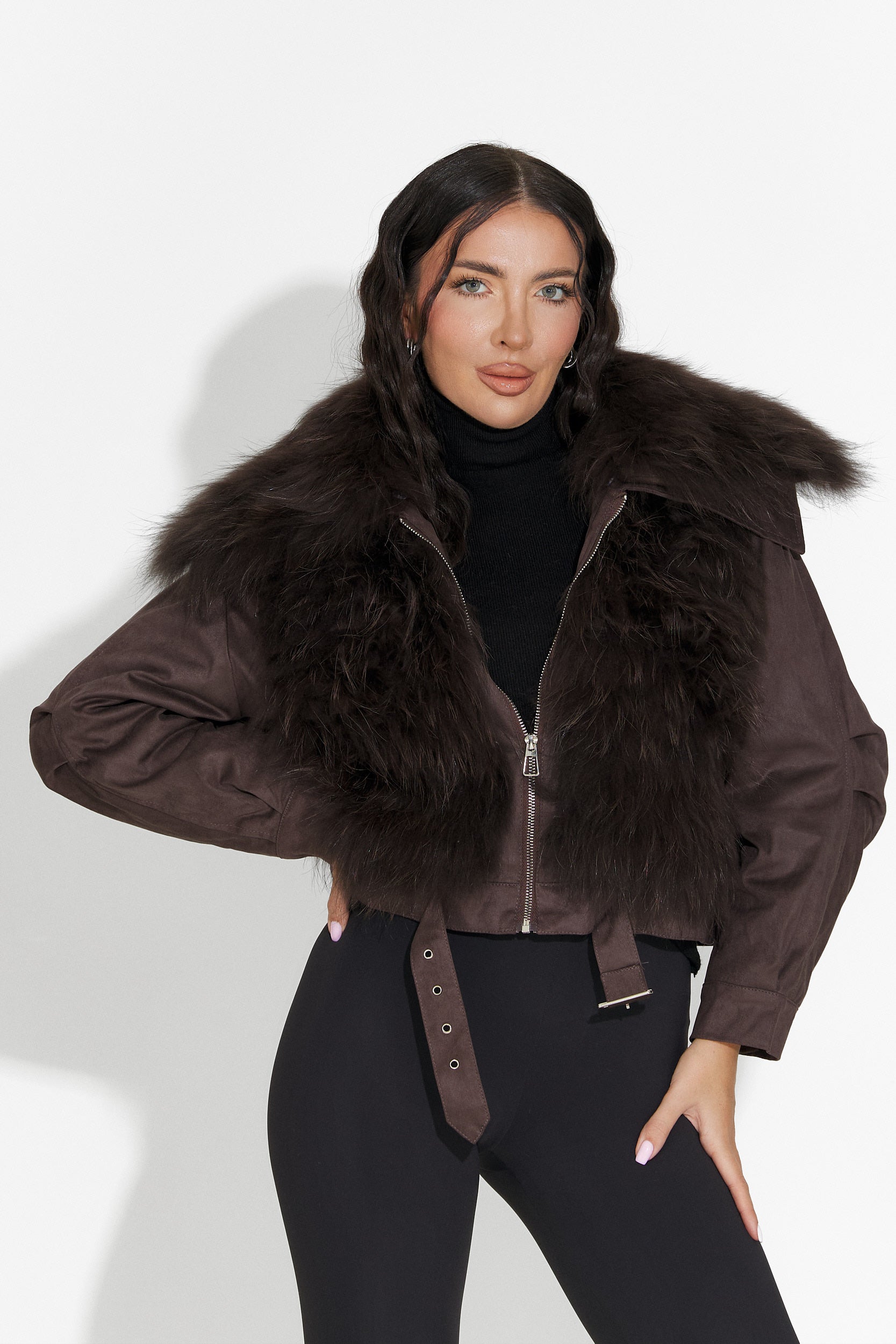 Women's casual brown jacket Dresara Bogas