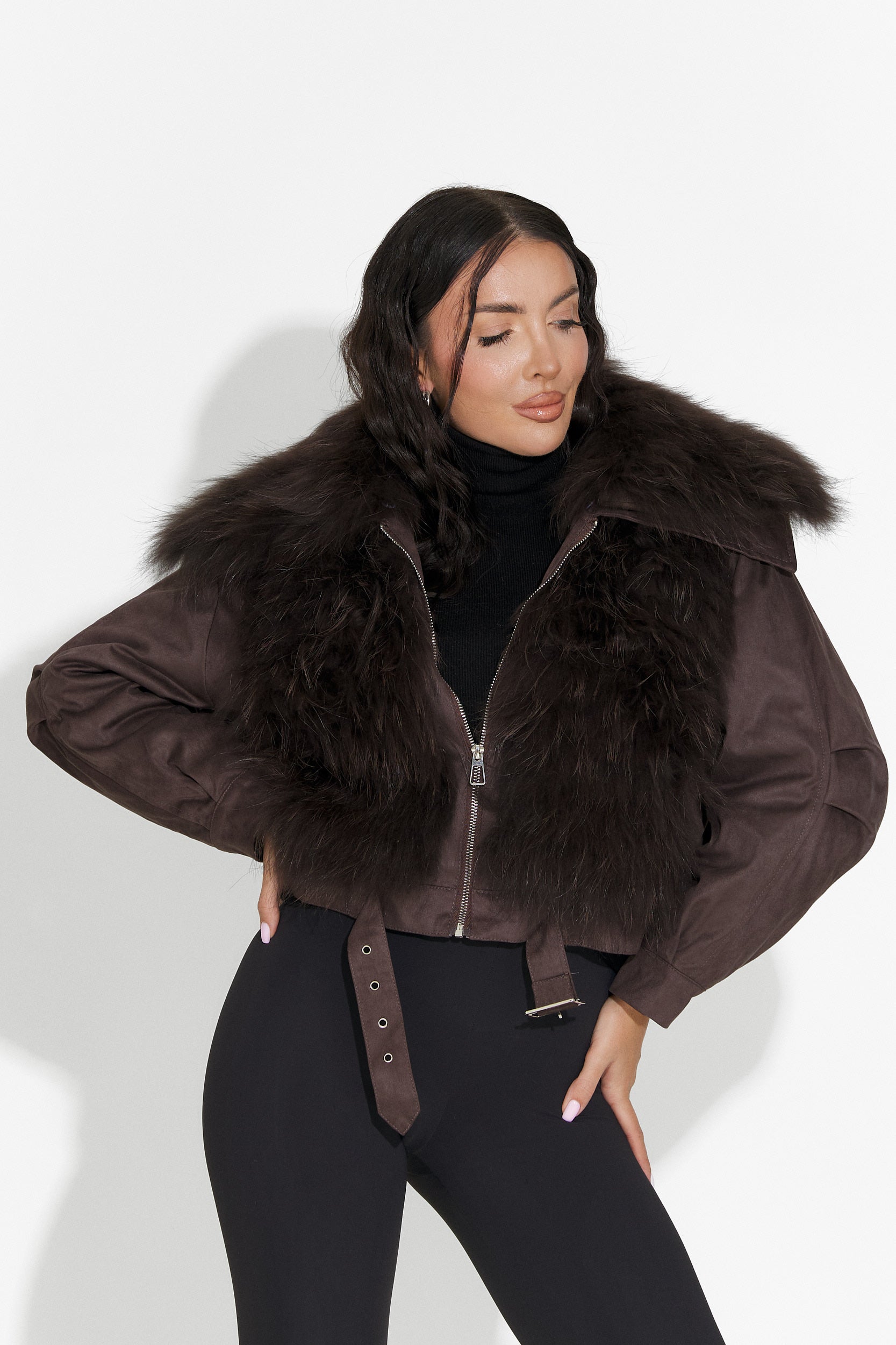 Women's casual brown jacket Dresara Bogas