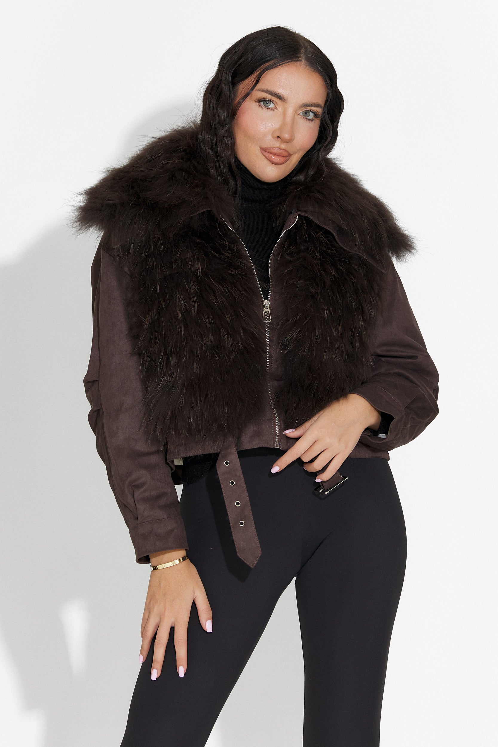 Women's casual brown jacket Dresara Bogas