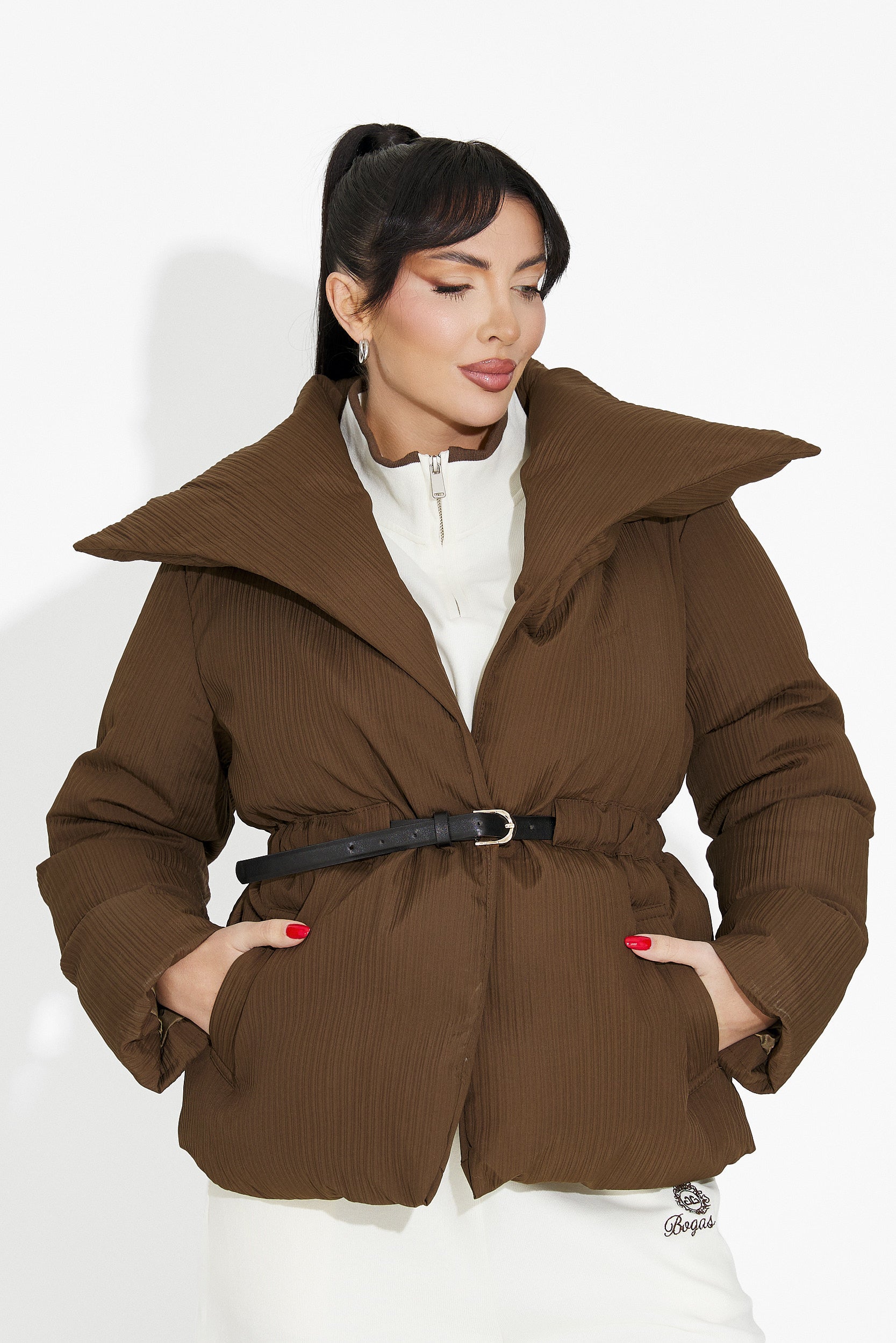 Women's casual brown jacket Kenyra Bogas