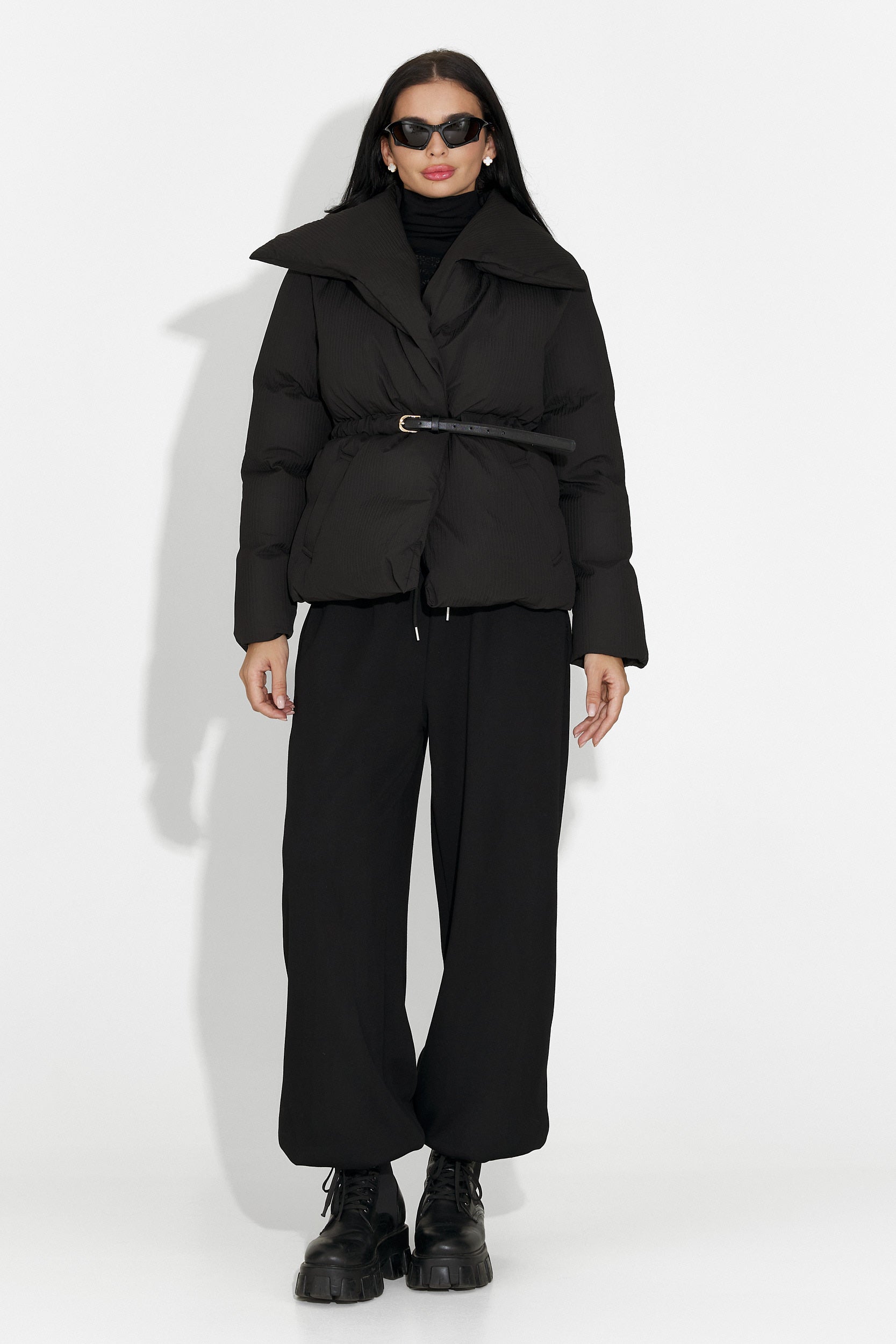 Geaca dama casual neagra Eonica Bogas