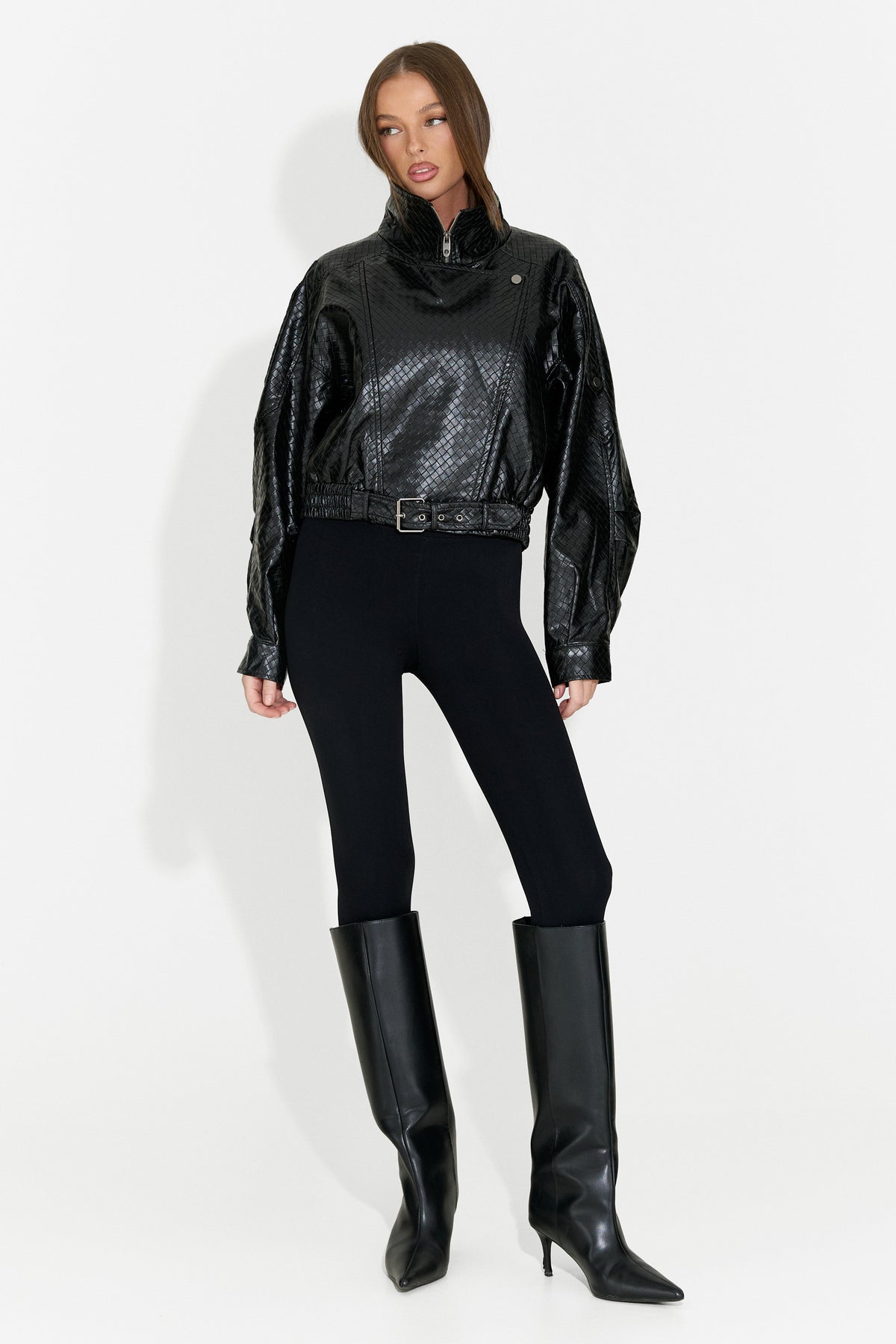 Geaca dama casual neagra Gruroyena Bogas