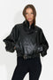 Geaca dama casual neagra Gruroyena Bogas