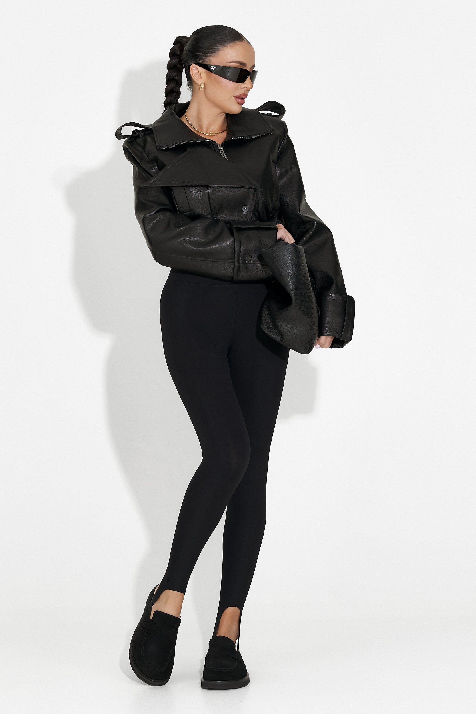 Geaca dama casual neagra Norielis Bogas