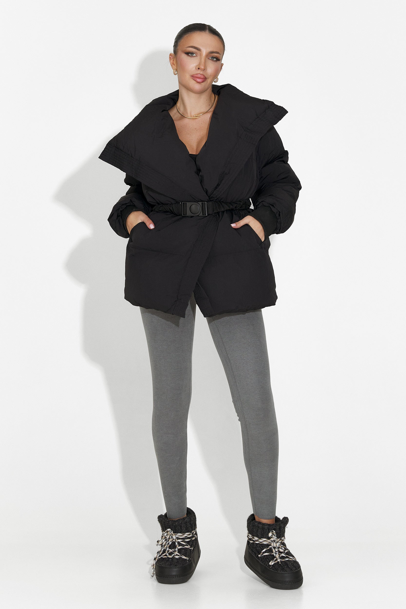 Geaca dama casual neagra Norisa Bogas