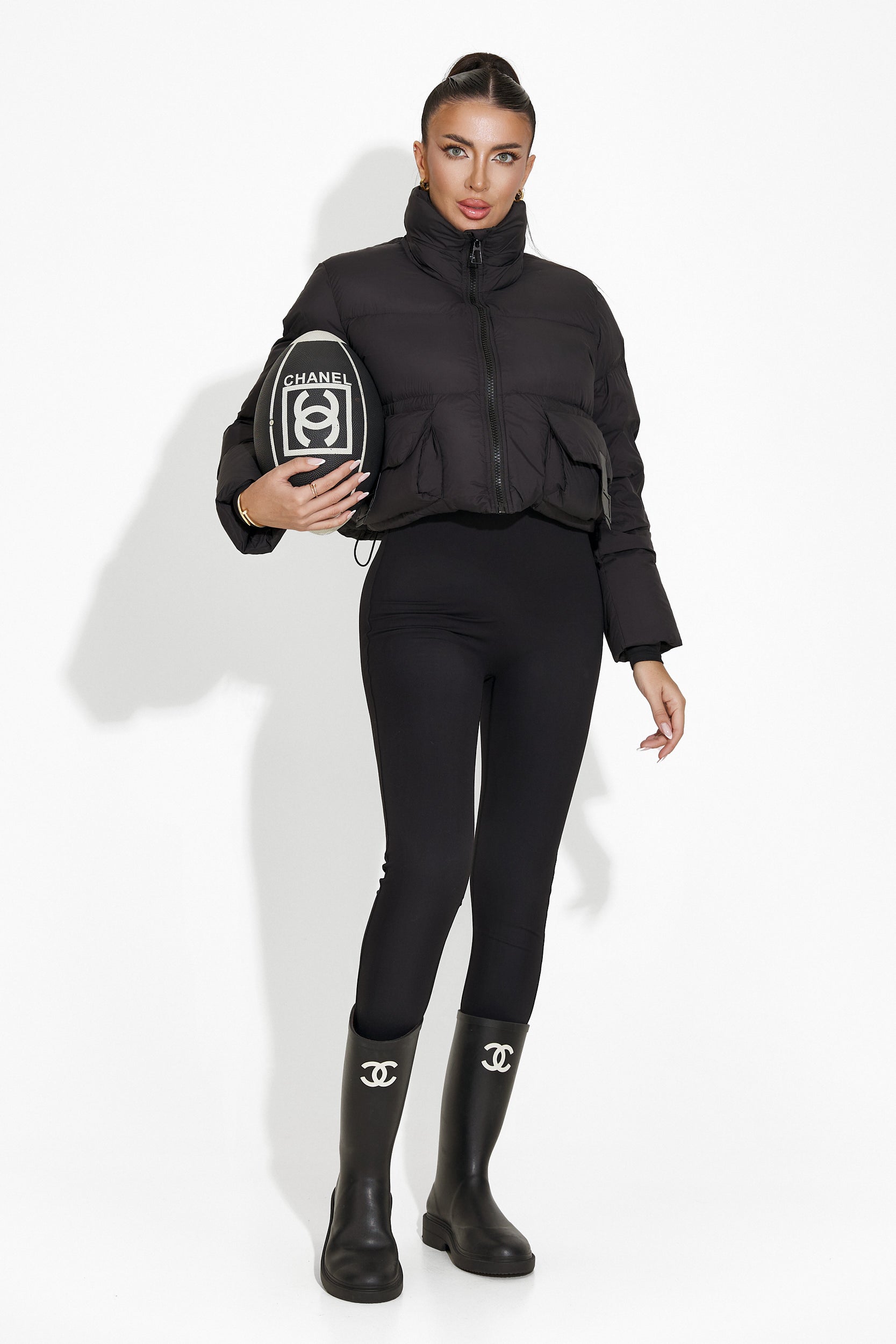 Geaca dama casual neagra Zeyla Bogas