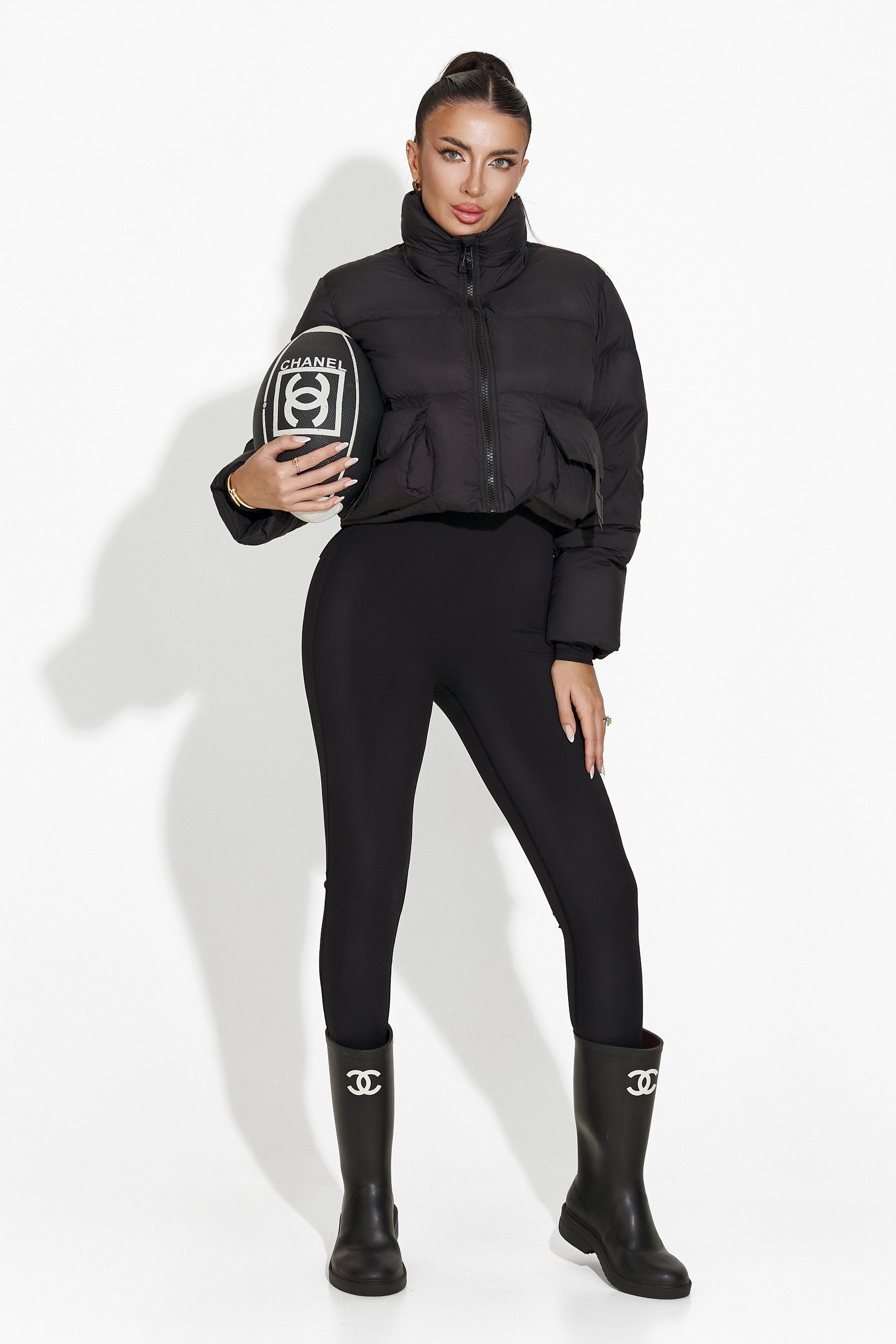 Geaca dama casual neagra Zeyla Bogas