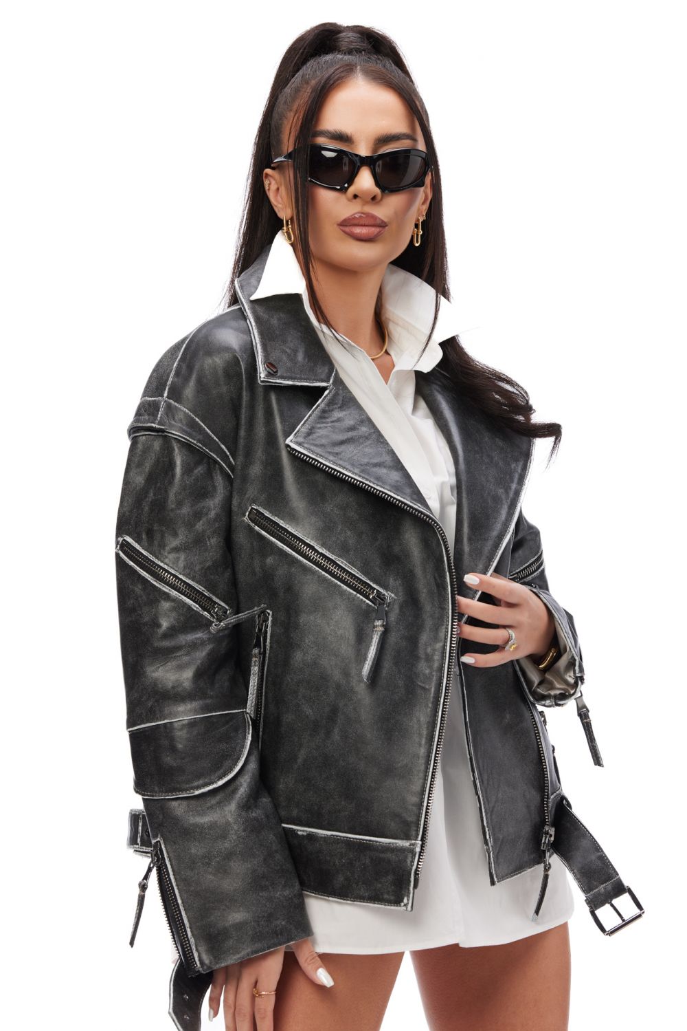 Geaca dama eleganta negru vintage Sclipyta Bogas