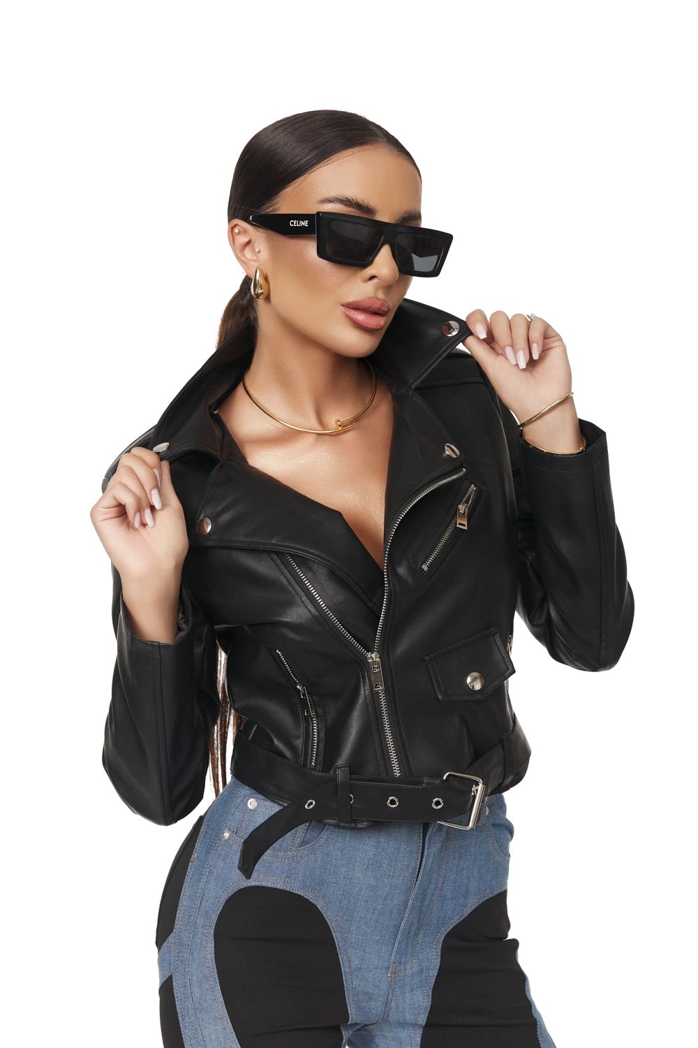 Geaca dama scurta neagra Pasmy Bogas