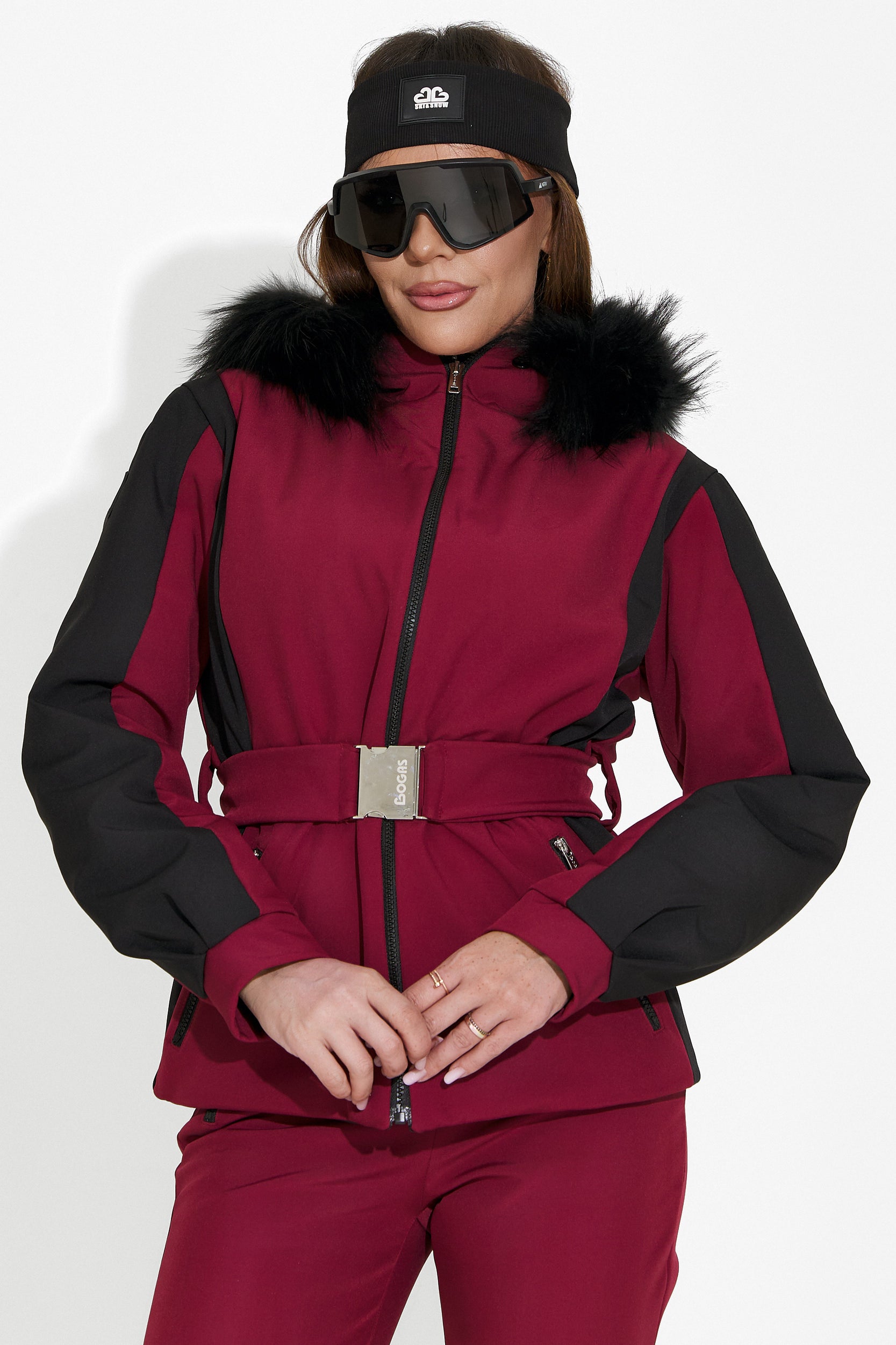 Geaca ski dama burgundy Atniuq Bogas