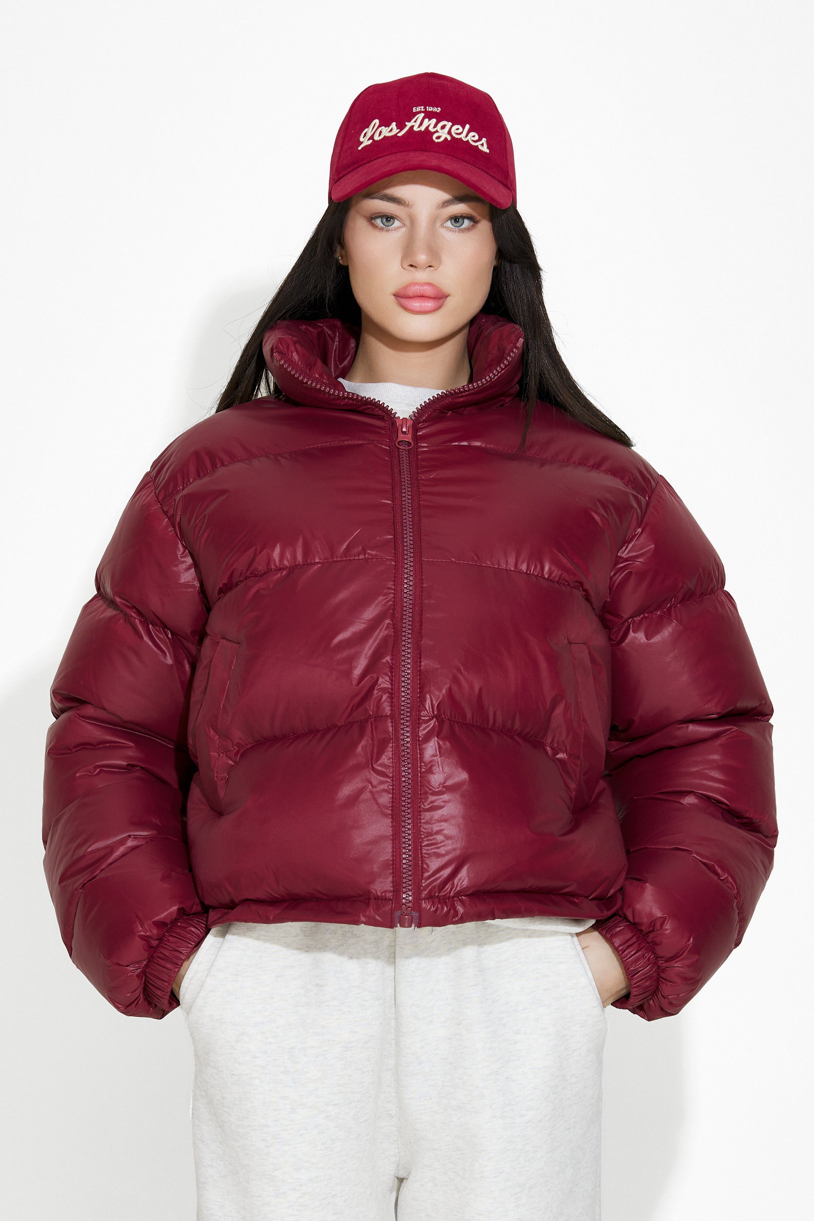 Geaca dama casual burgundy Aslyn Bogas
