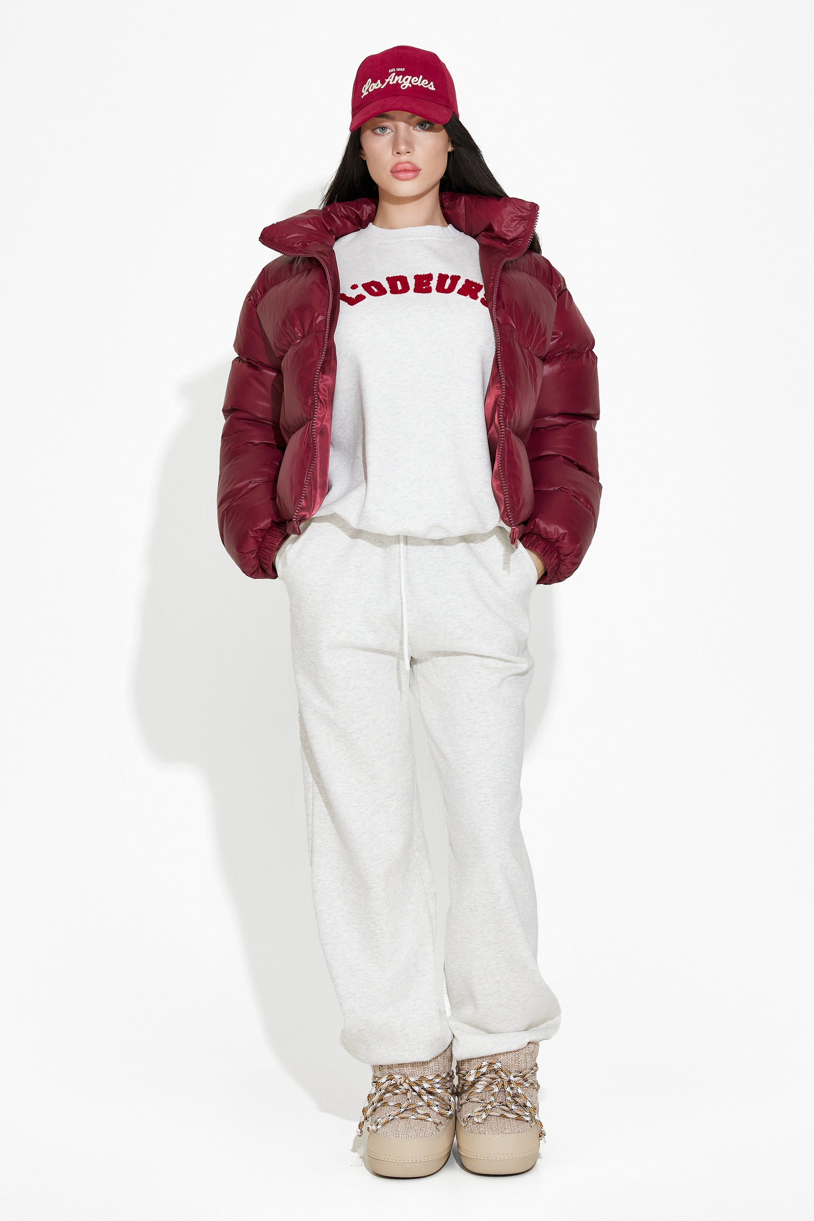 Geaca dama casual burgundy Aslyn Bogas