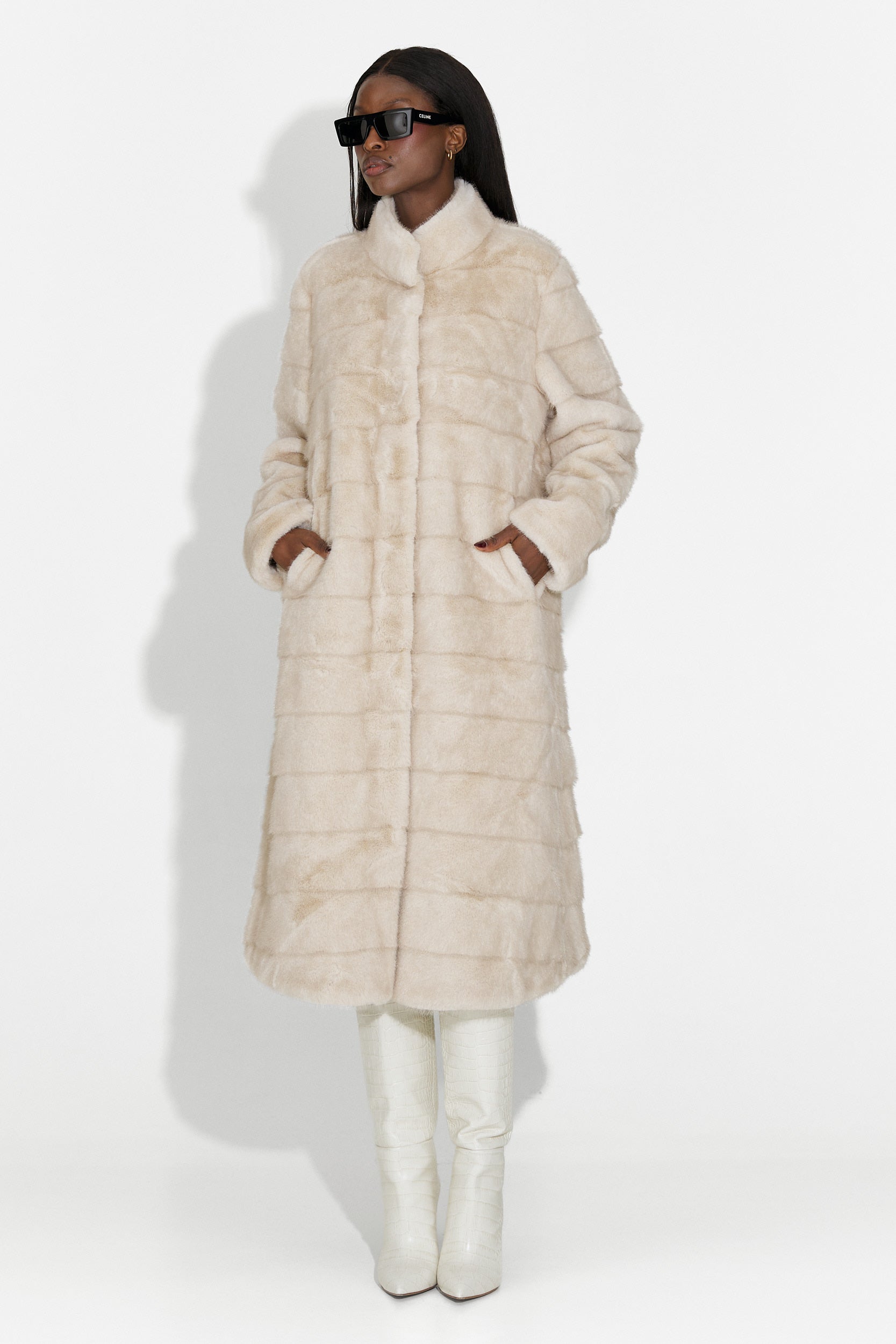 Elisea Bogas Beige Fur Coat