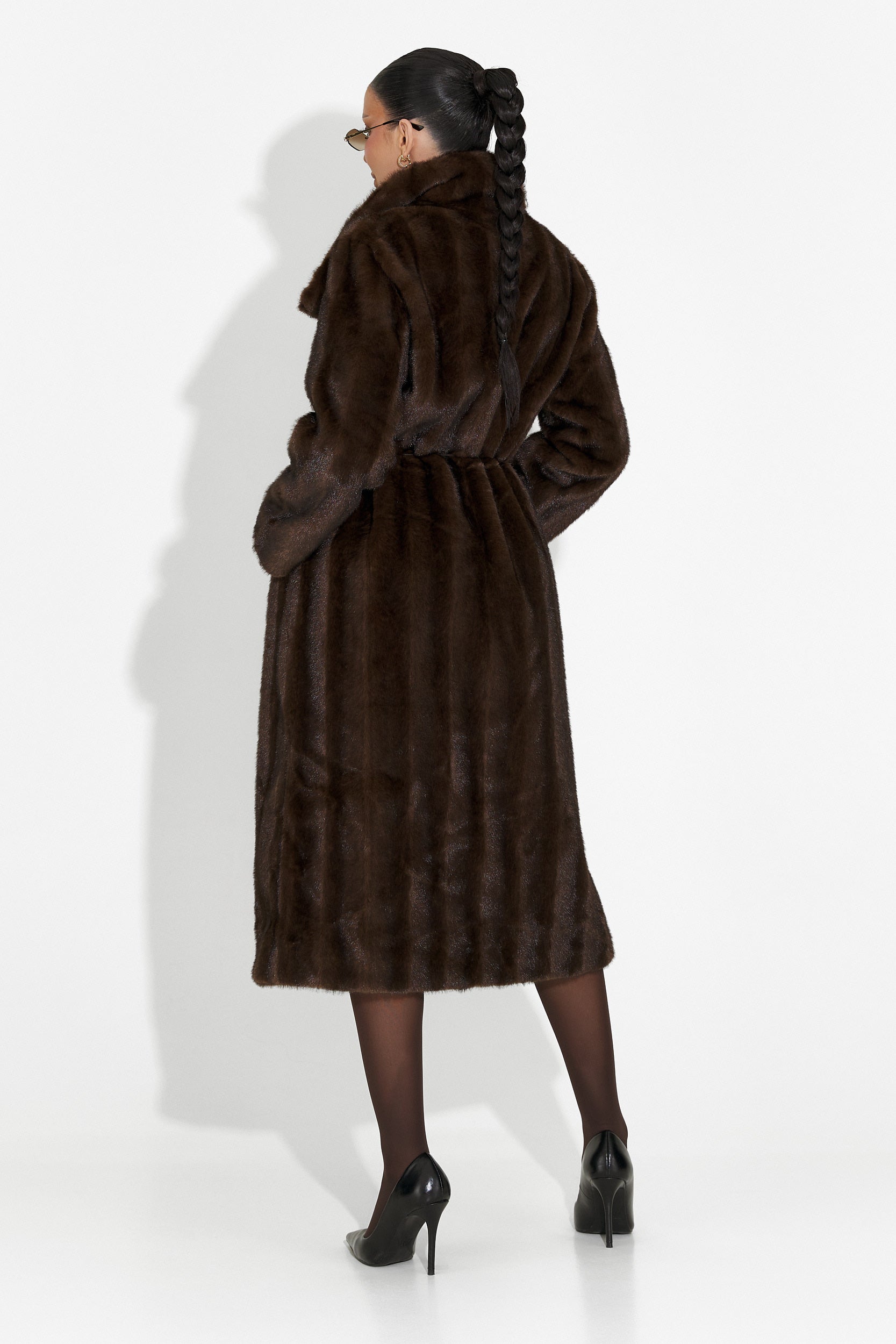 Crisia Bogas Brown Fur Coat