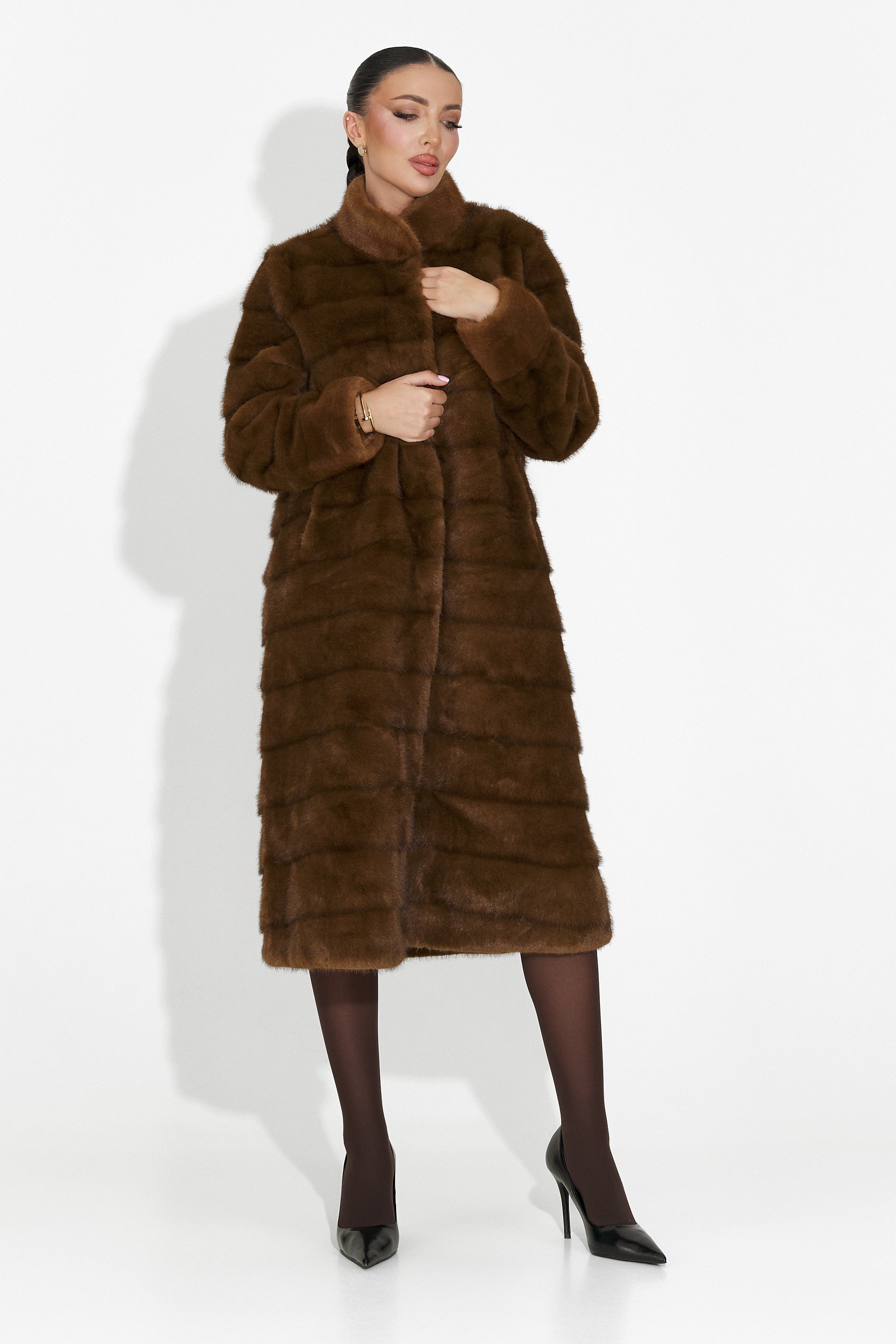 Elisea Bogas Brown Fur Coat