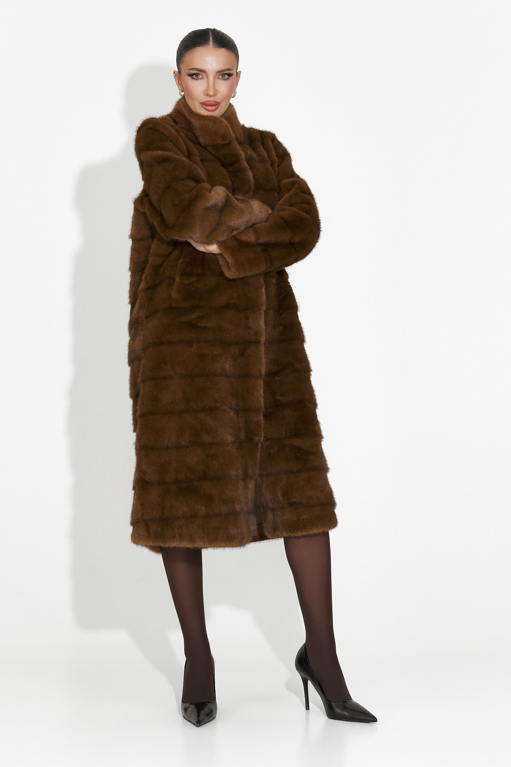 Elisea Bogas Brown Fur Coat