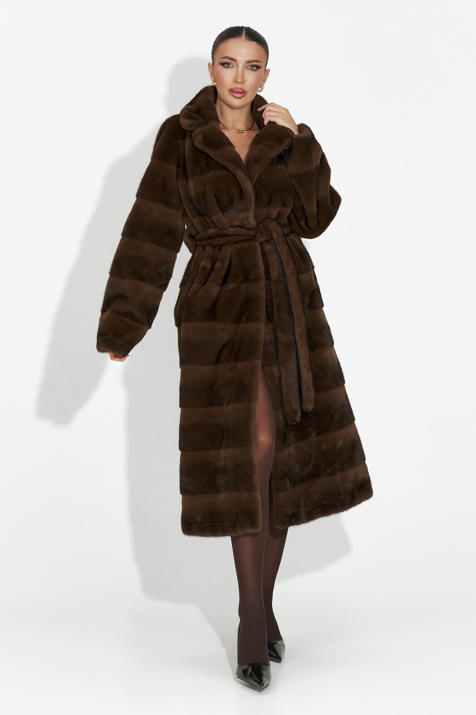 Fenoria Bogas Brown Fur Coat