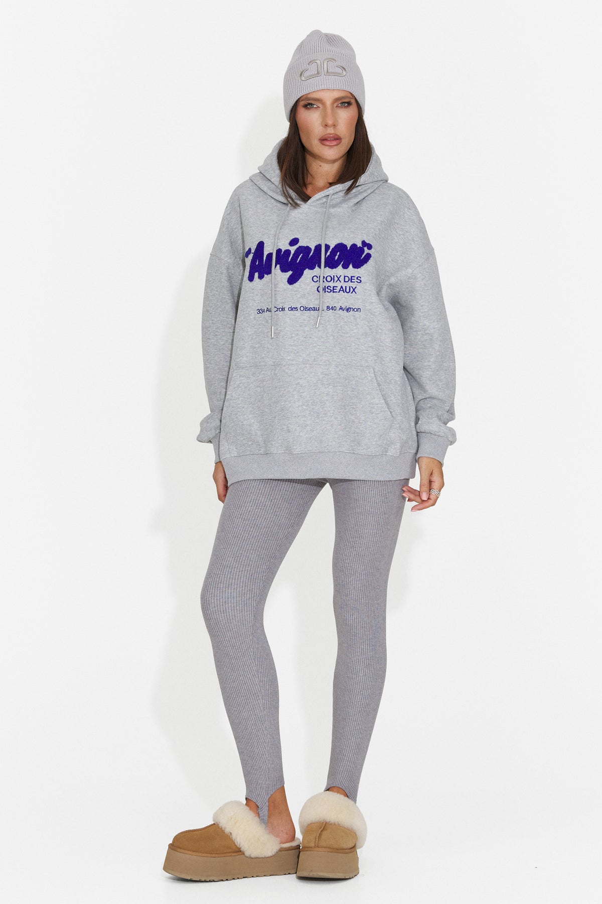 Hanorac casual gri Valotdiva Bogas