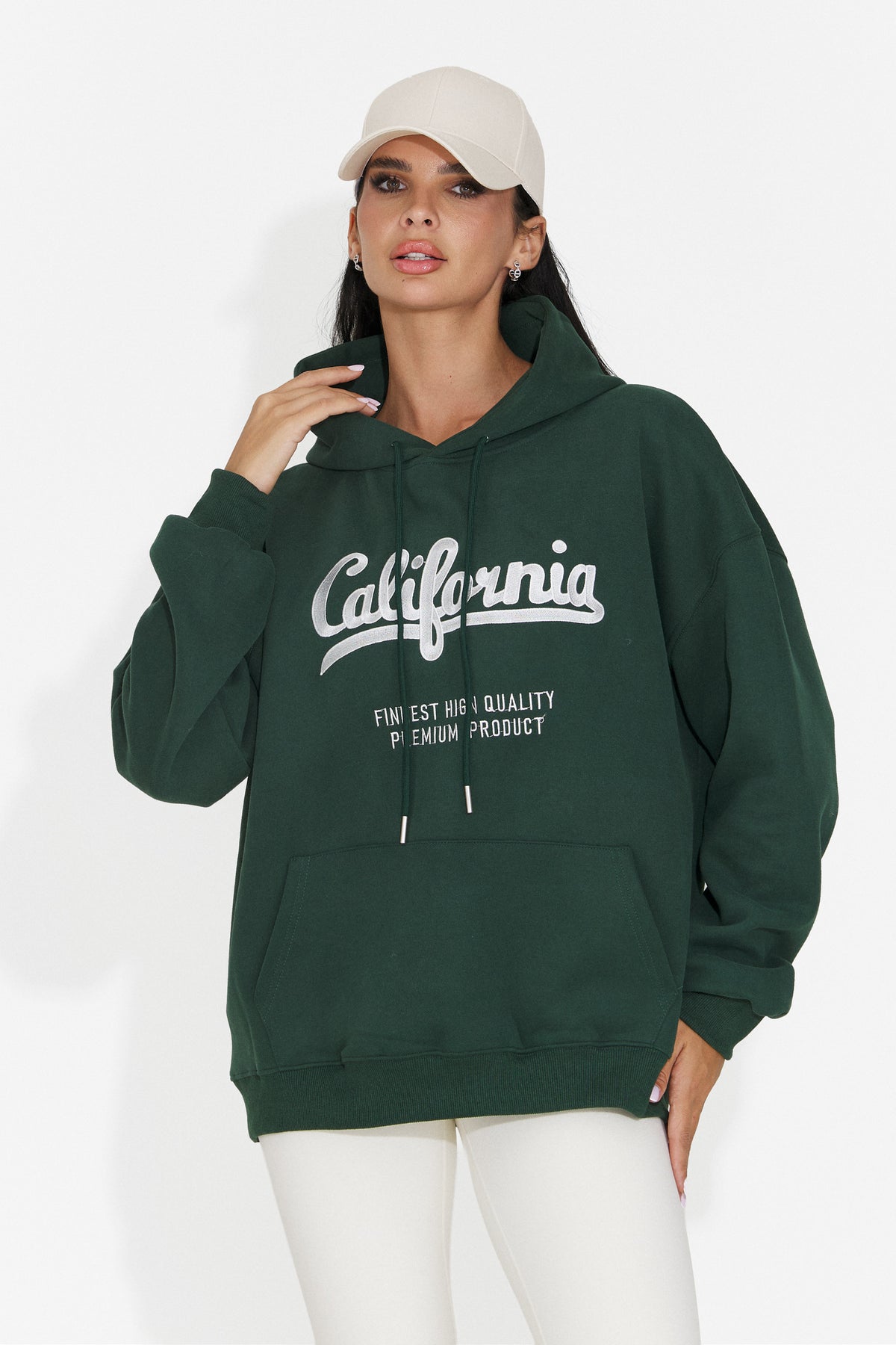 Hanorac casual verde Velzeisa Bogas