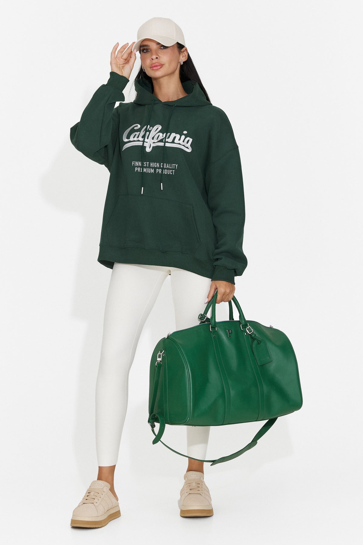 Hanorac casual verde Velzeisa Bogas