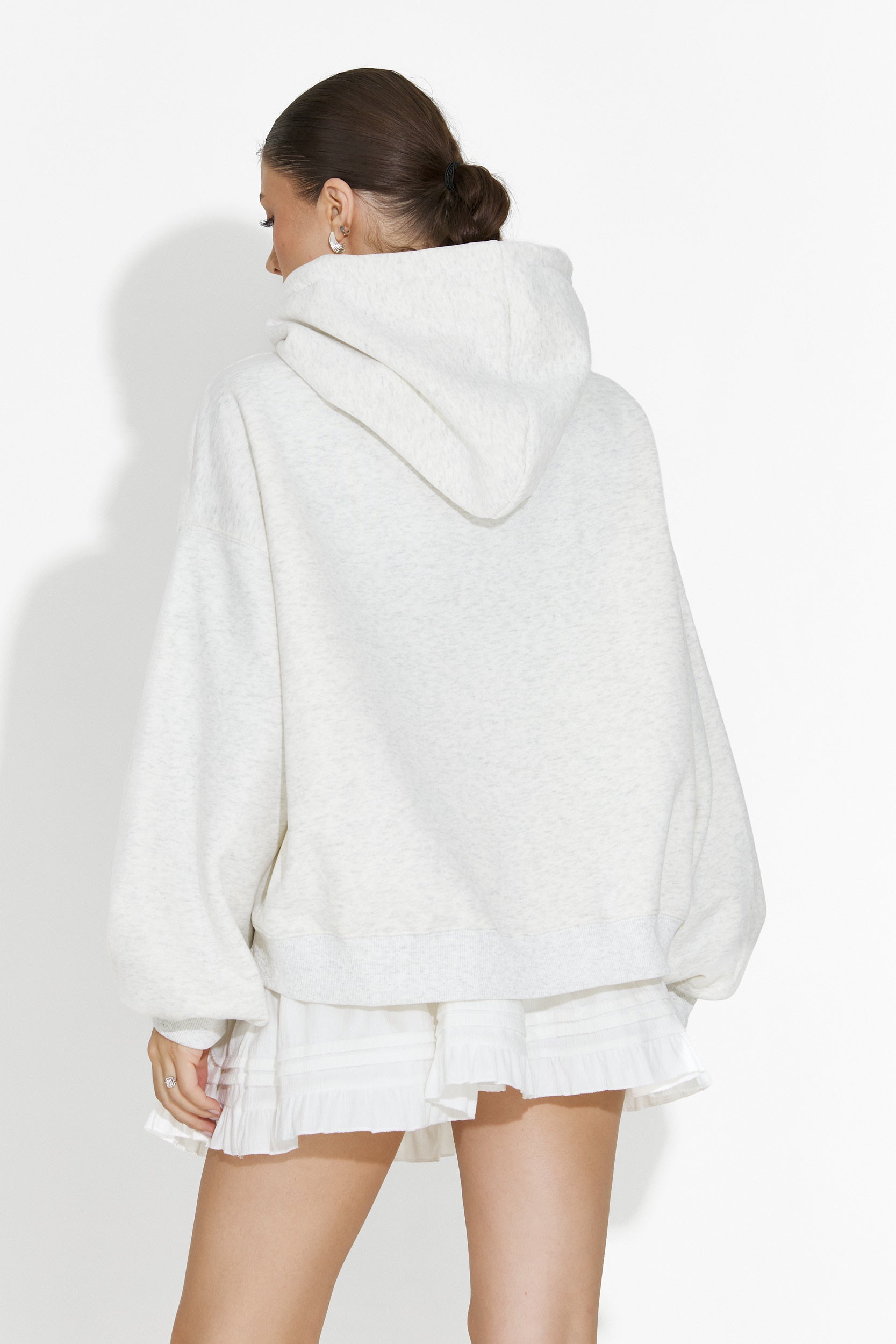 Loravia Bogas Light Grey Casual Women's Hoodie