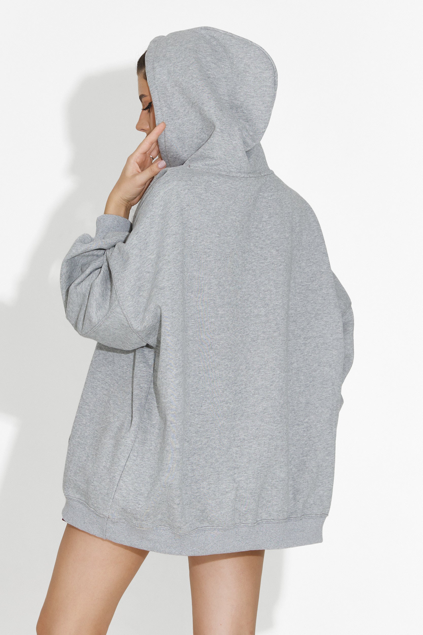 Hanorac dama casual gri inchis Noblesa Bogas